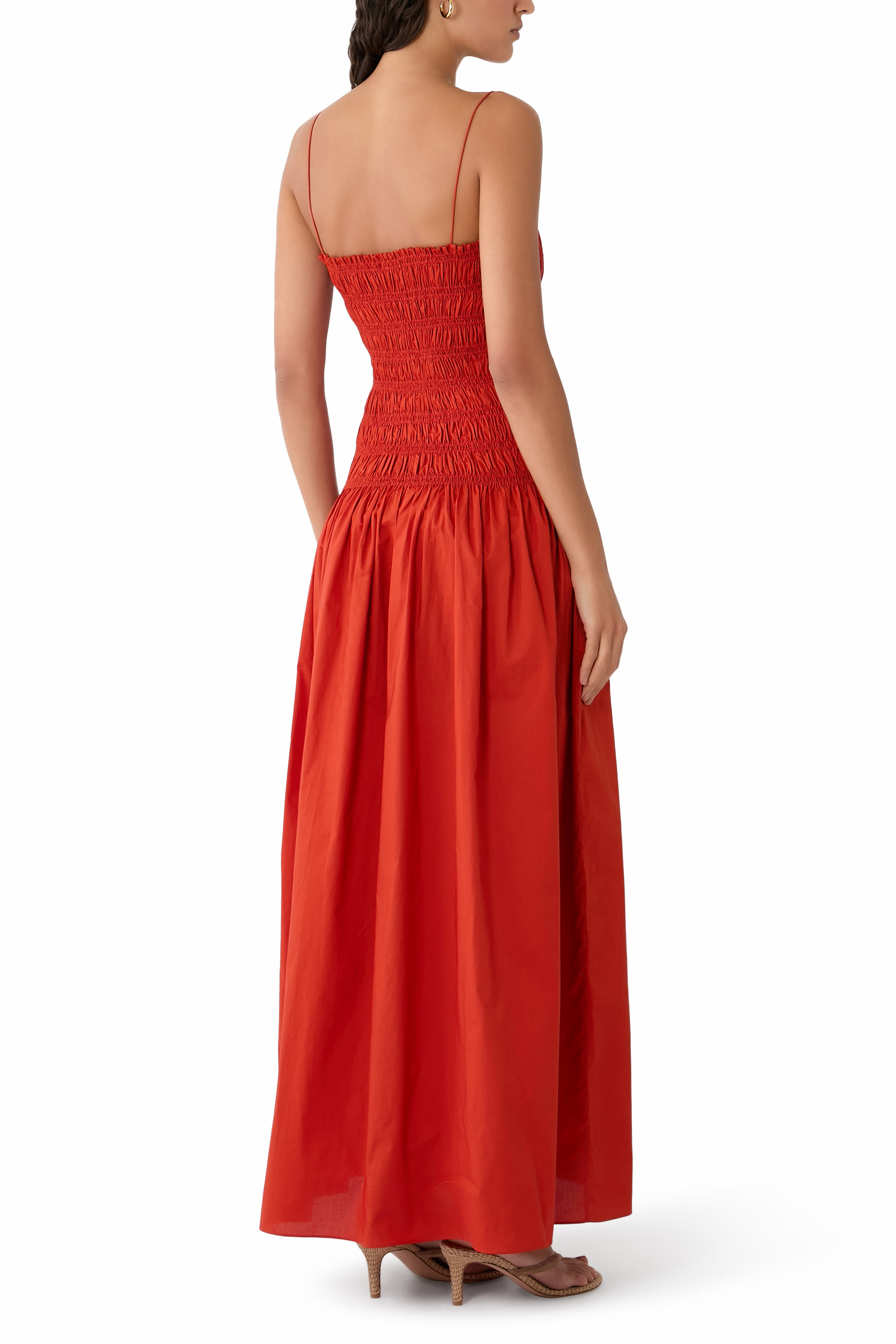 Shirred Drop Waist Dress