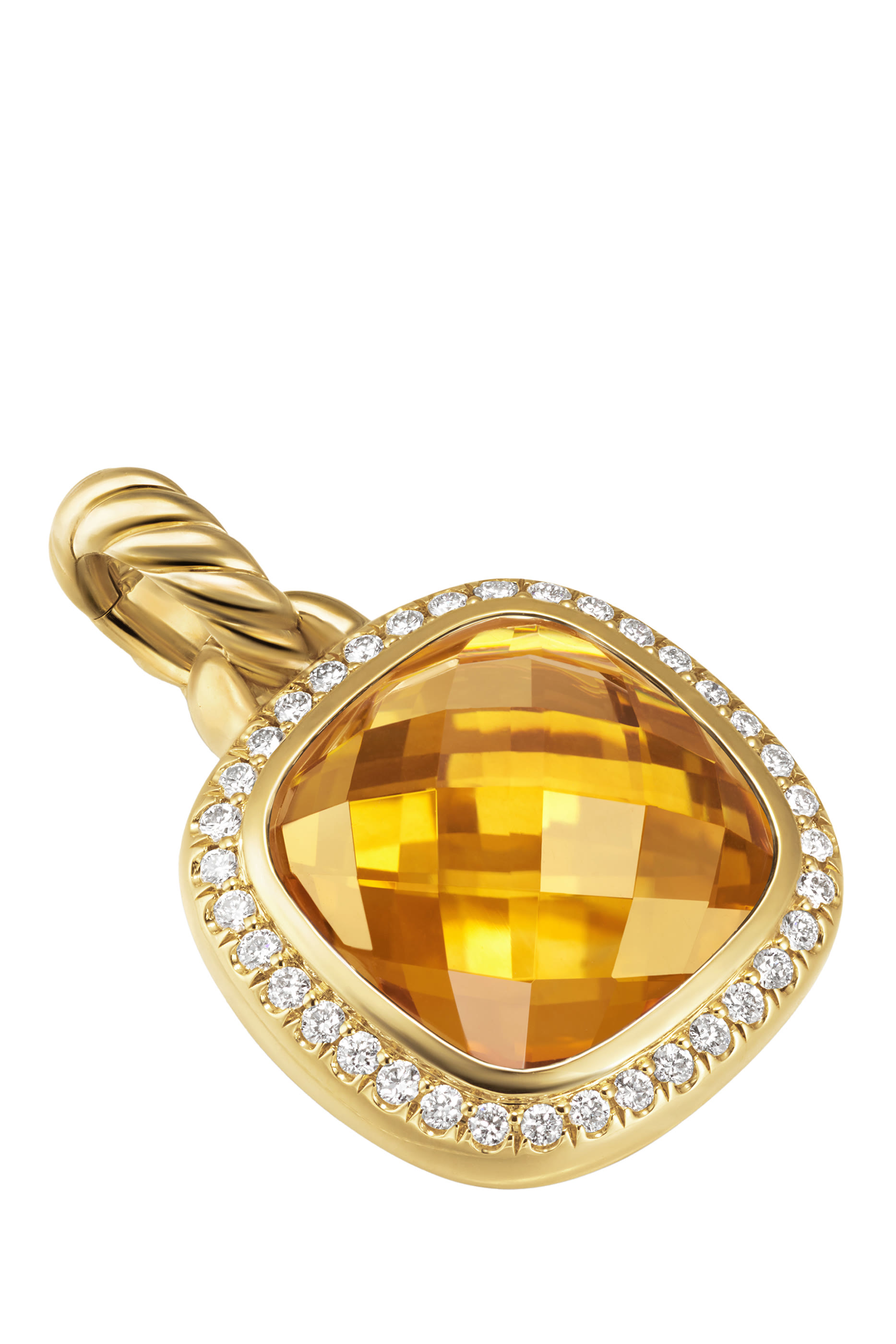 Albion® Pendant, 18K Yellow Gold with Citrine and Diamonds