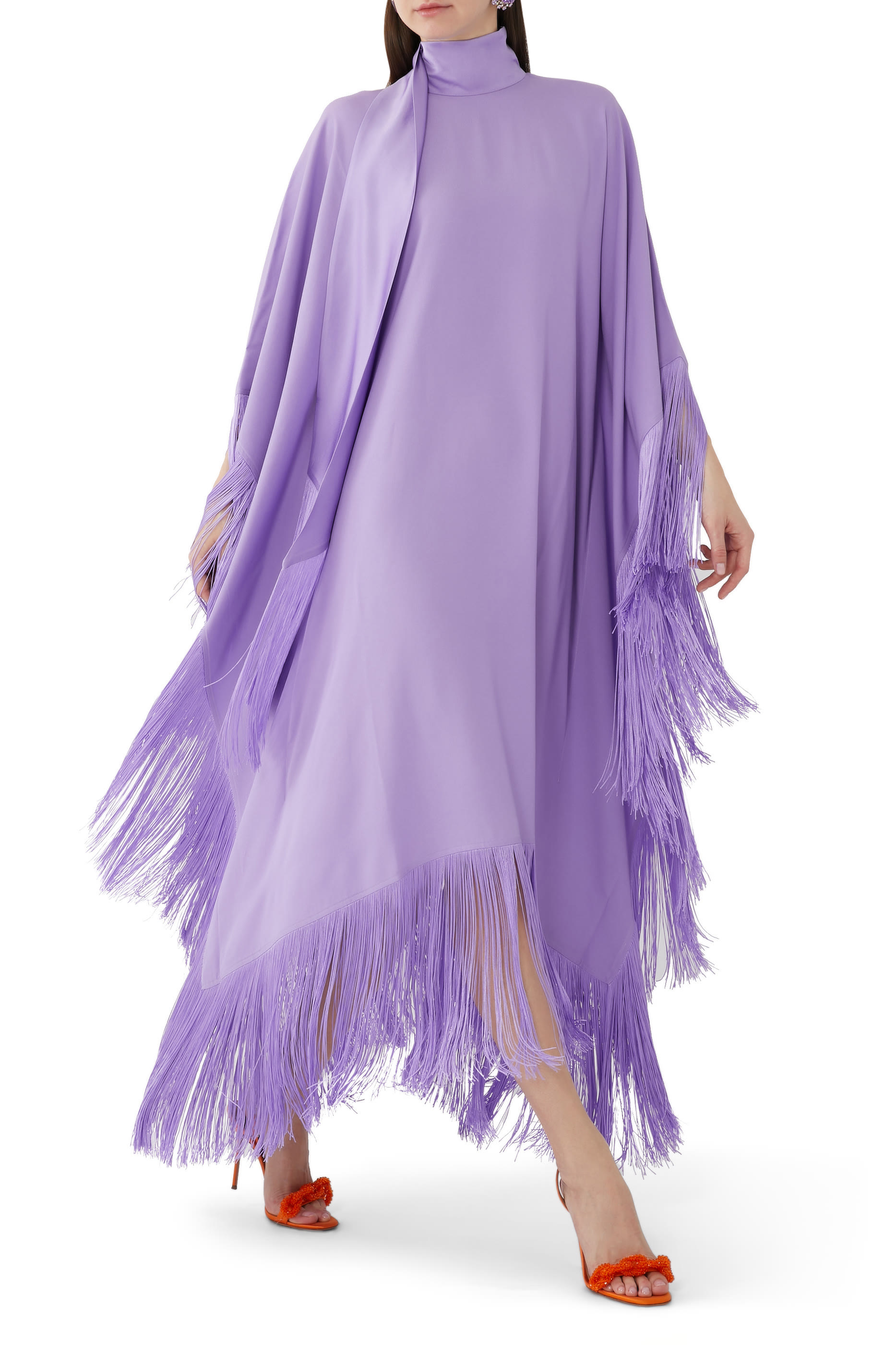 Mrs Ross Fringe-Trim Kaftan