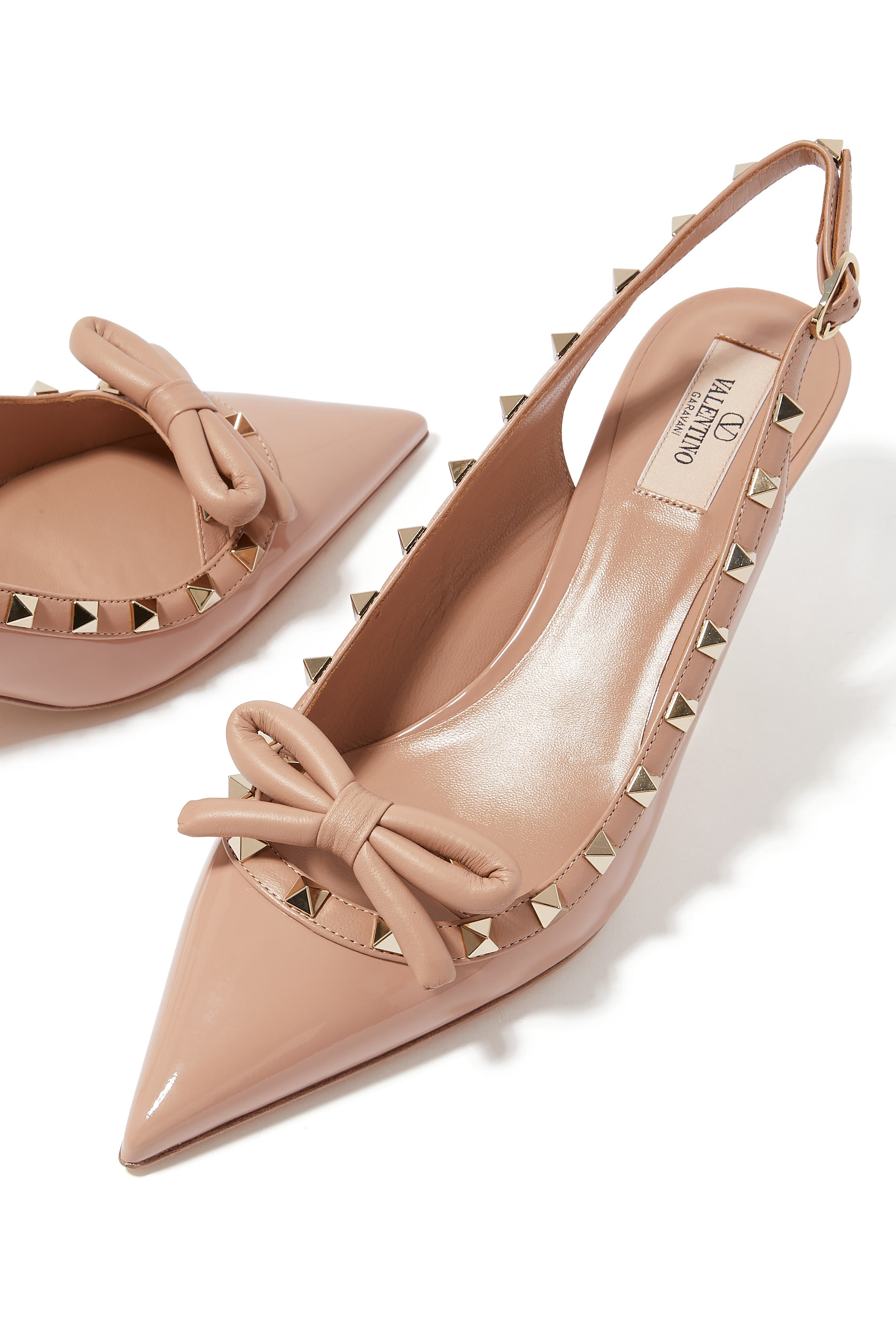 Rockstud 60 Bow Slingback Pumps