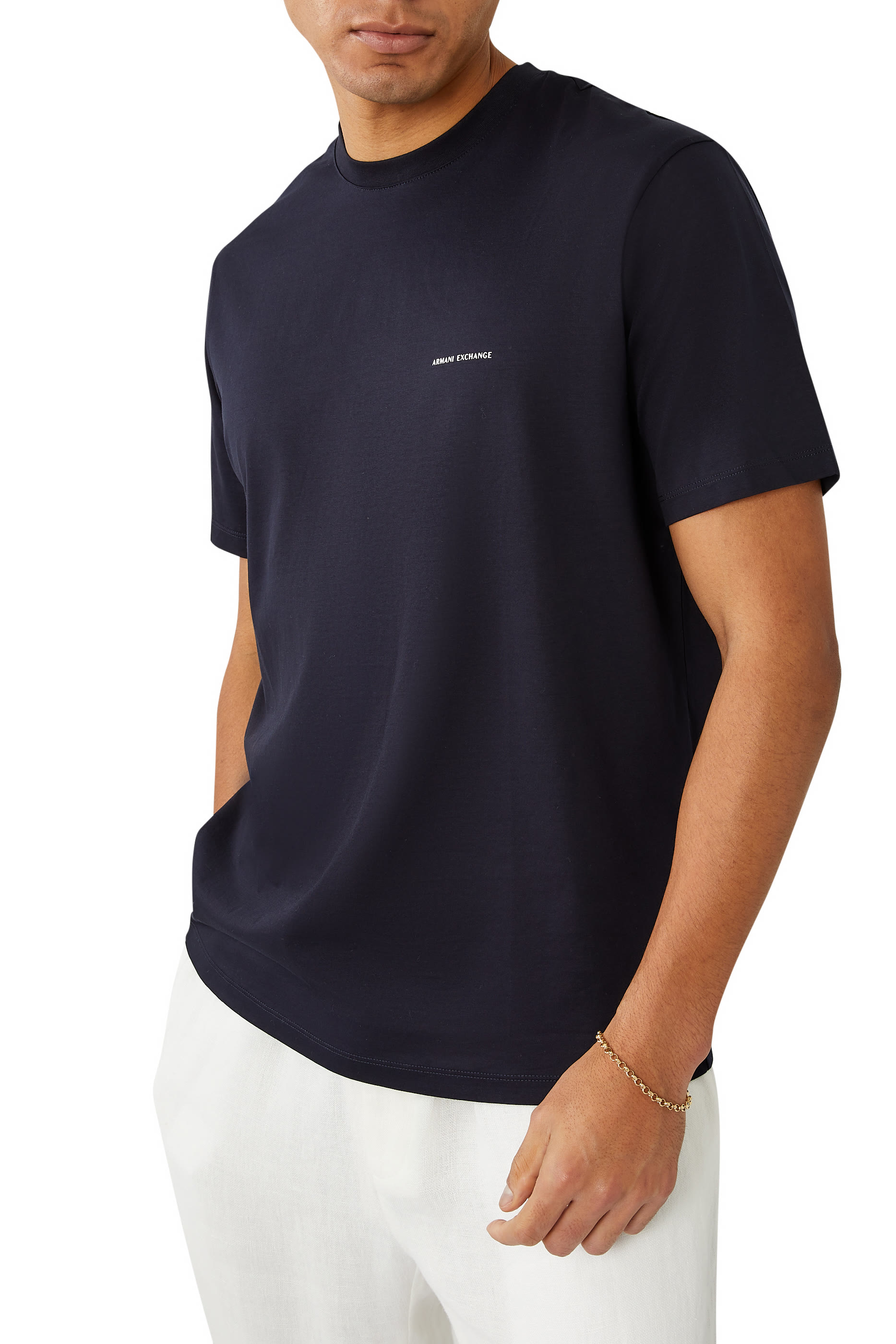 AX Logo Cotton T-Shirt