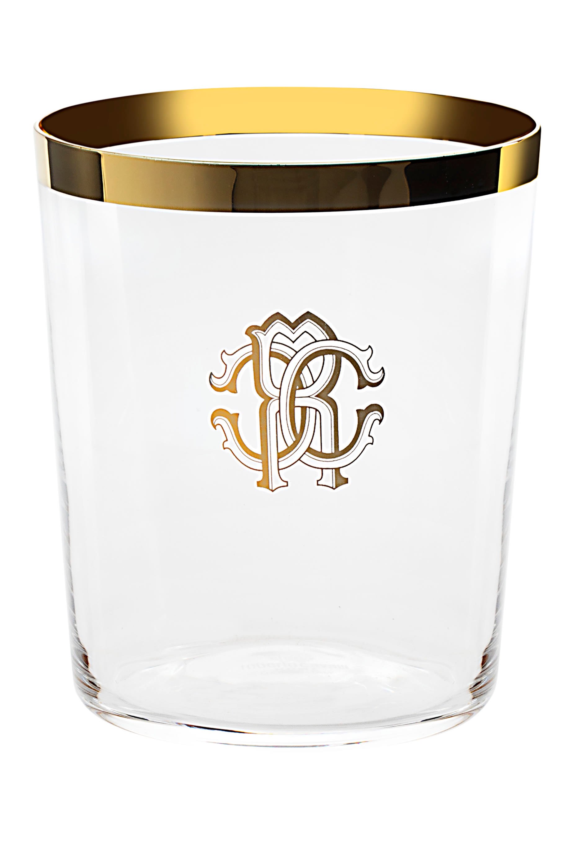 New Monogram Gold Old Fashioned Glass - Set of 2