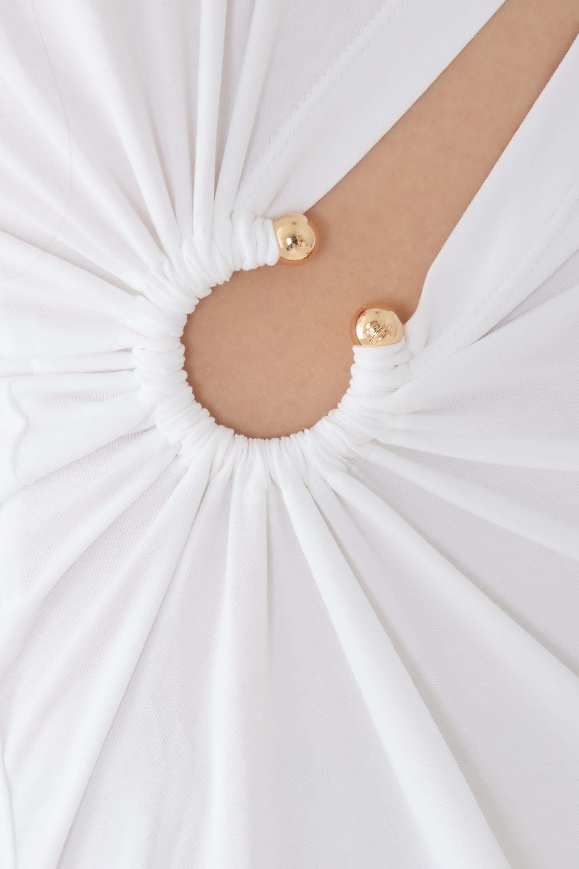  Long Piercing Dress in Cotton Jersey