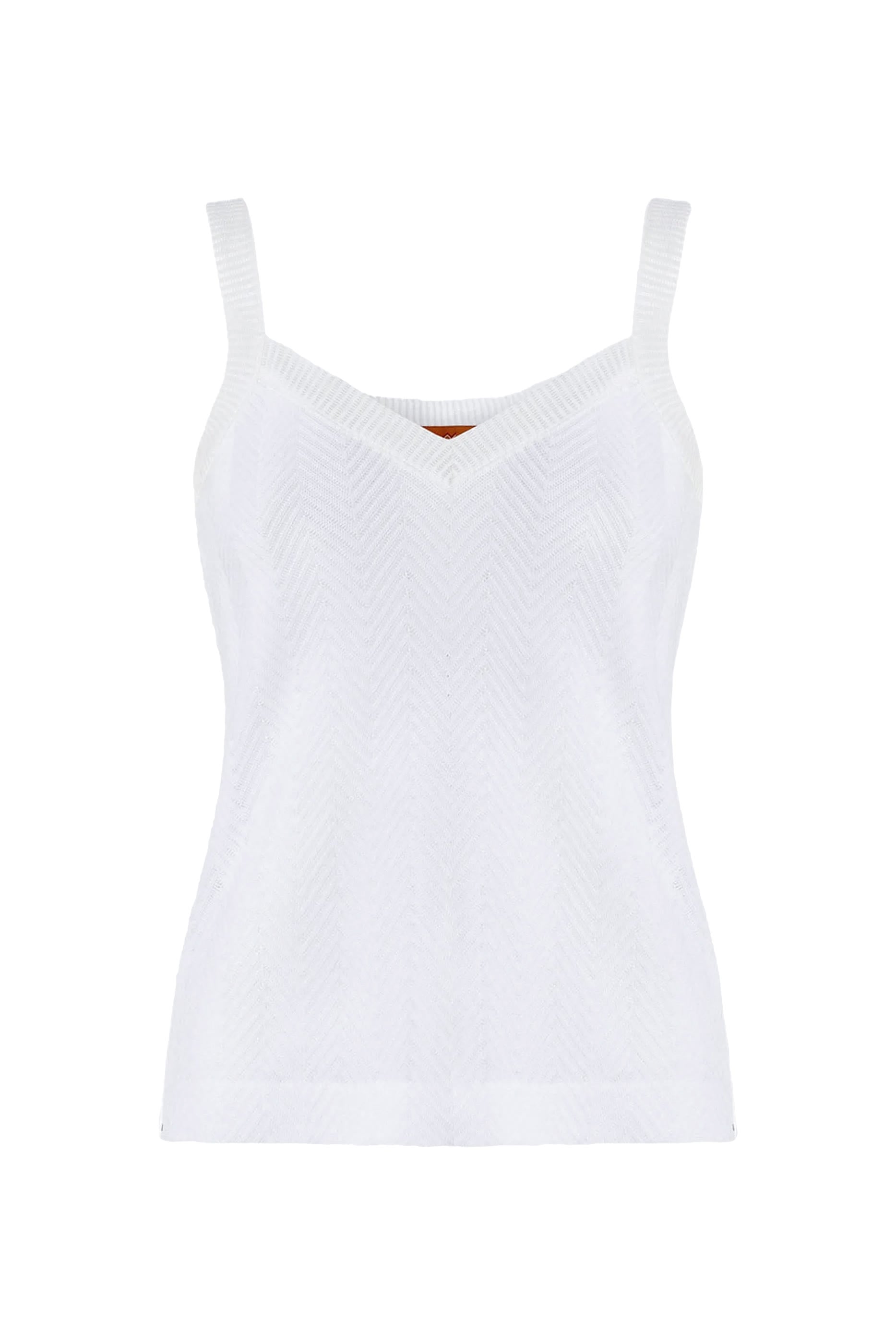 Sleeveless Zigzag Knit Top