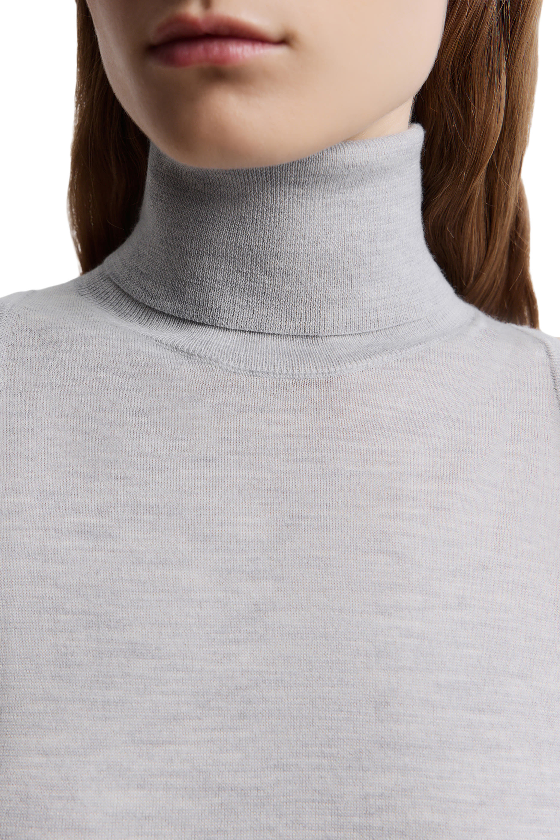 Merino-Silk Turtleneck Dress