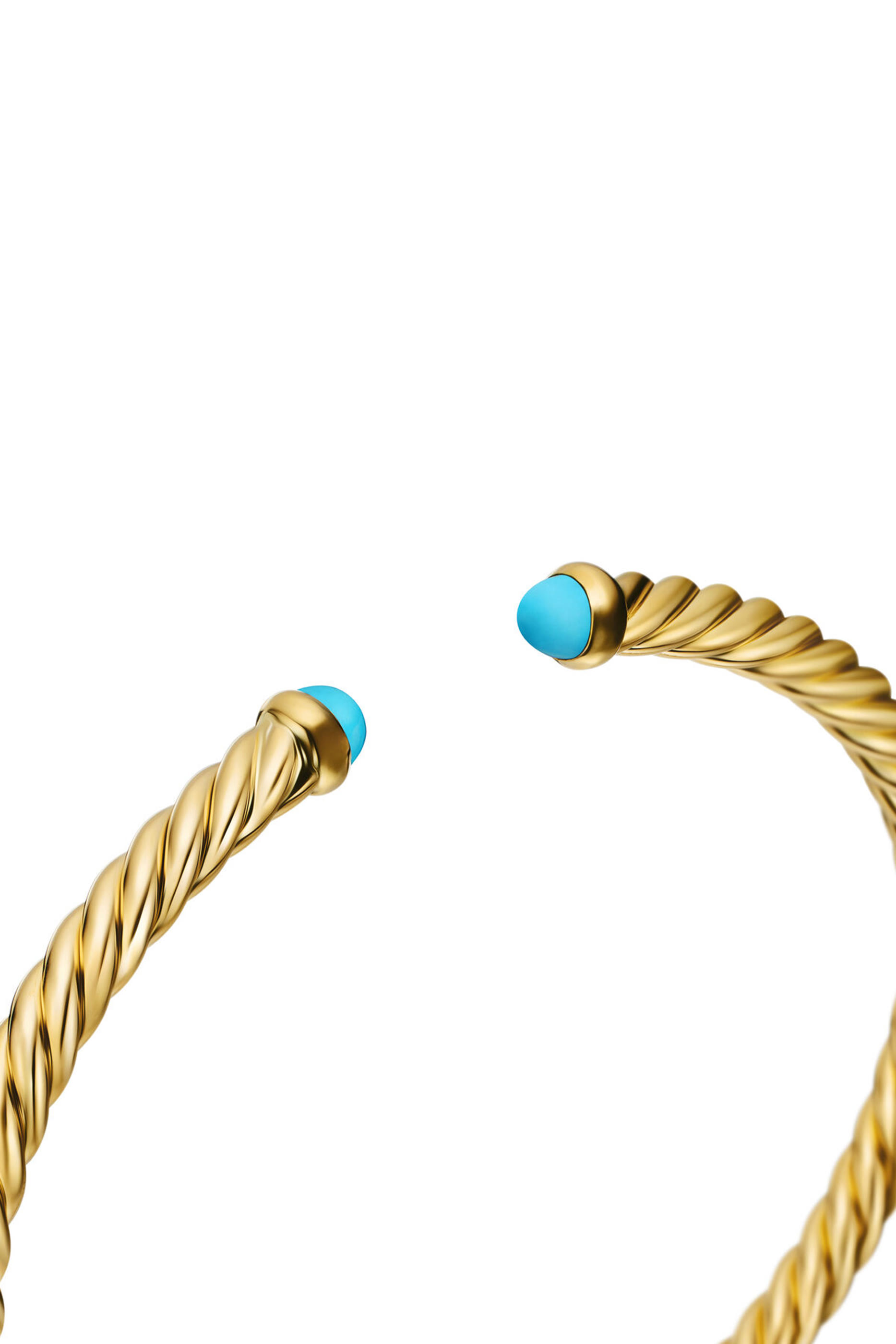 Cable Flex Bracelet, 18k Yellow Gold & Turquoise