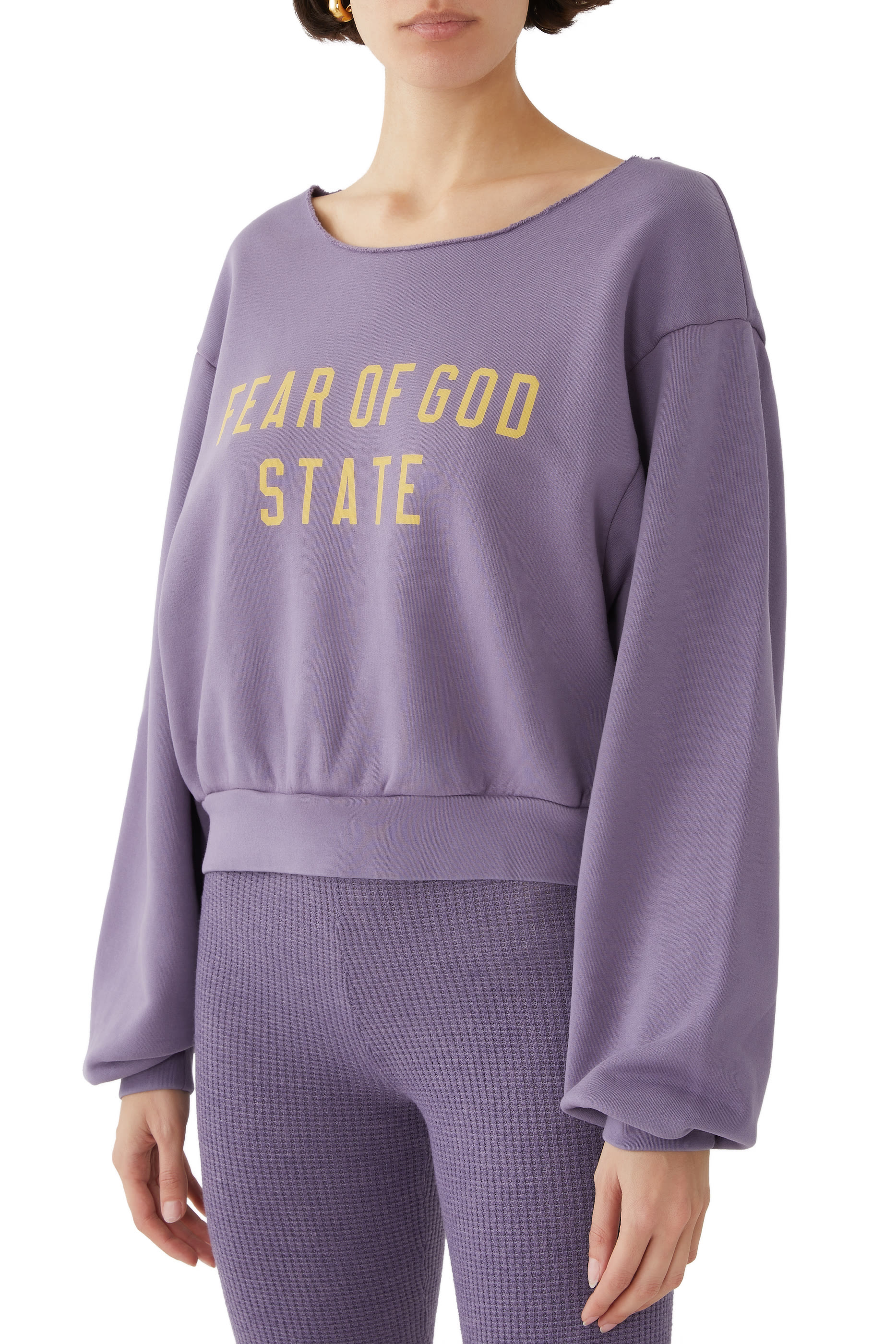 Heavy Fleece Raw Cropped Crewneck