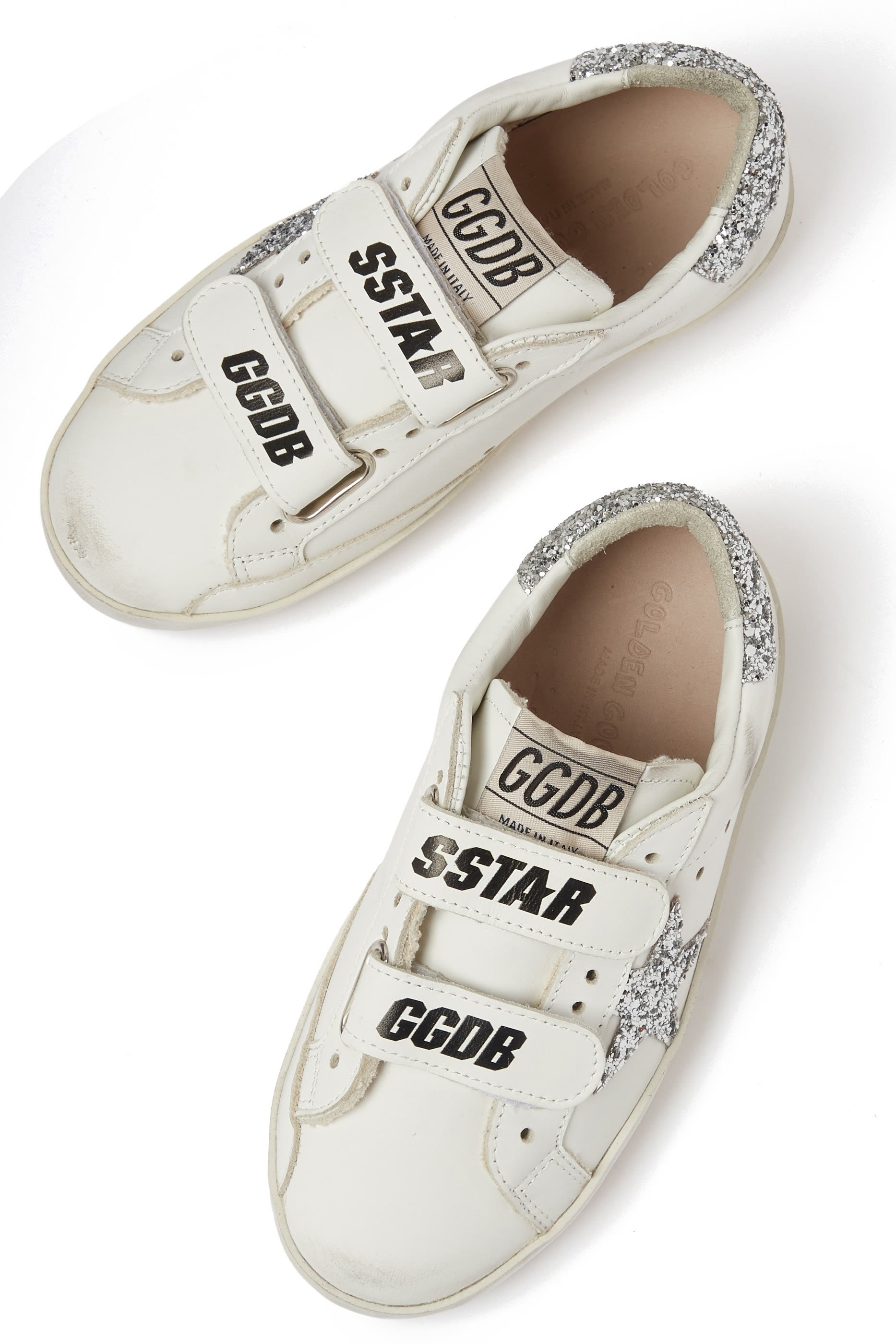 Kids Old School Glitter Star Sneakers