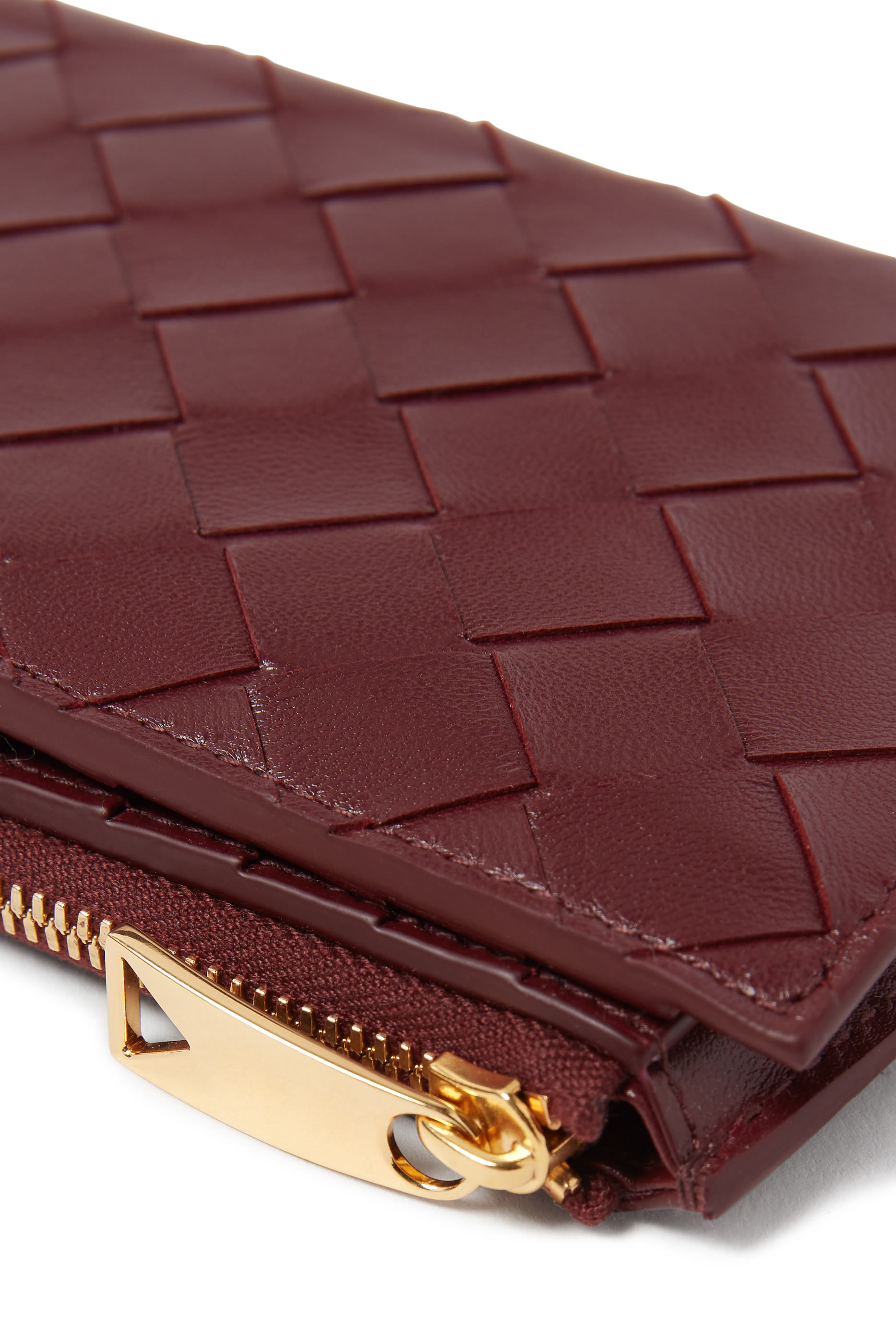 Intrecciato Bi-Fold Medium Zip Wallet