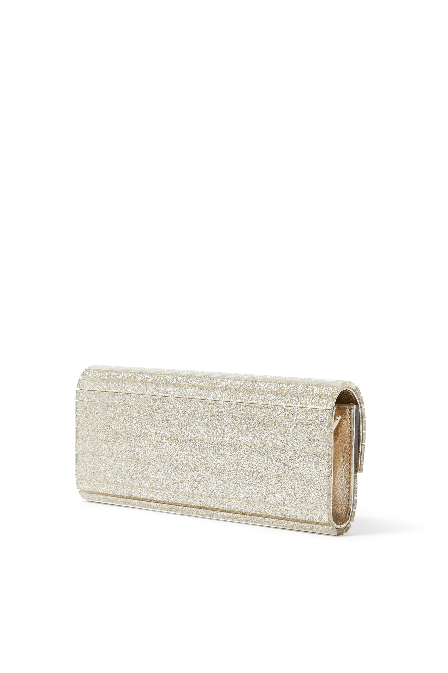 Sweetie Champagne Coarse Glitter Clutch
