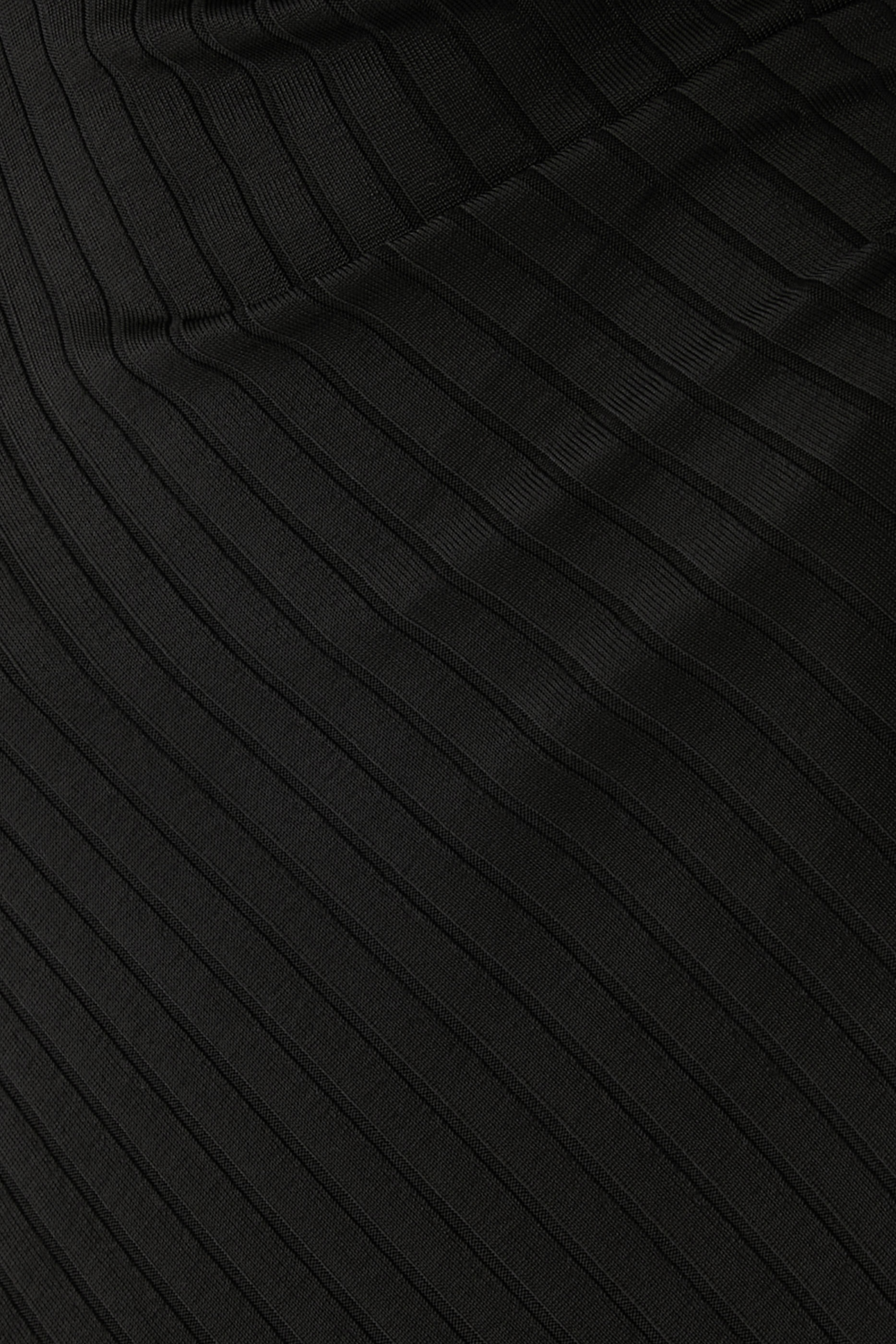 Rib Funnel Neck Midi Dress