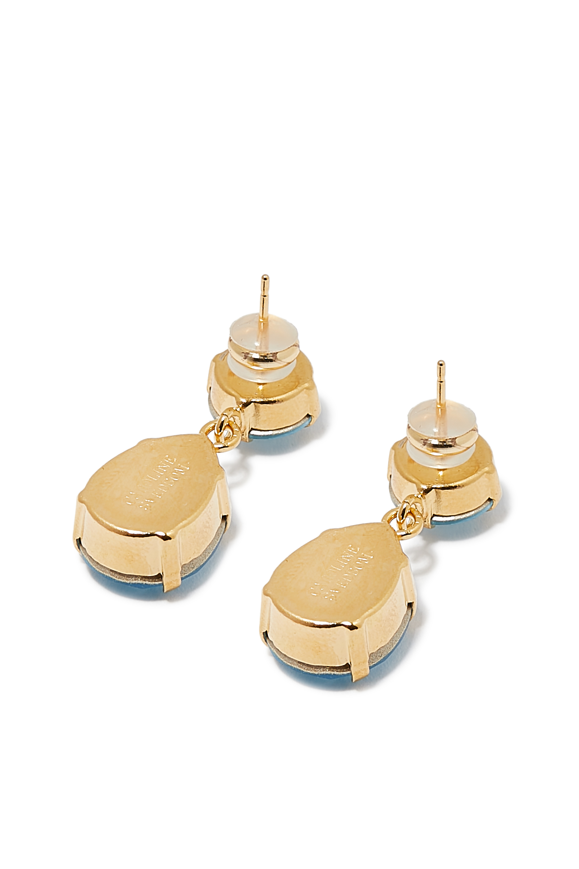 Classic Drop Earrings, 18K Gold/Rhodium & Crystals