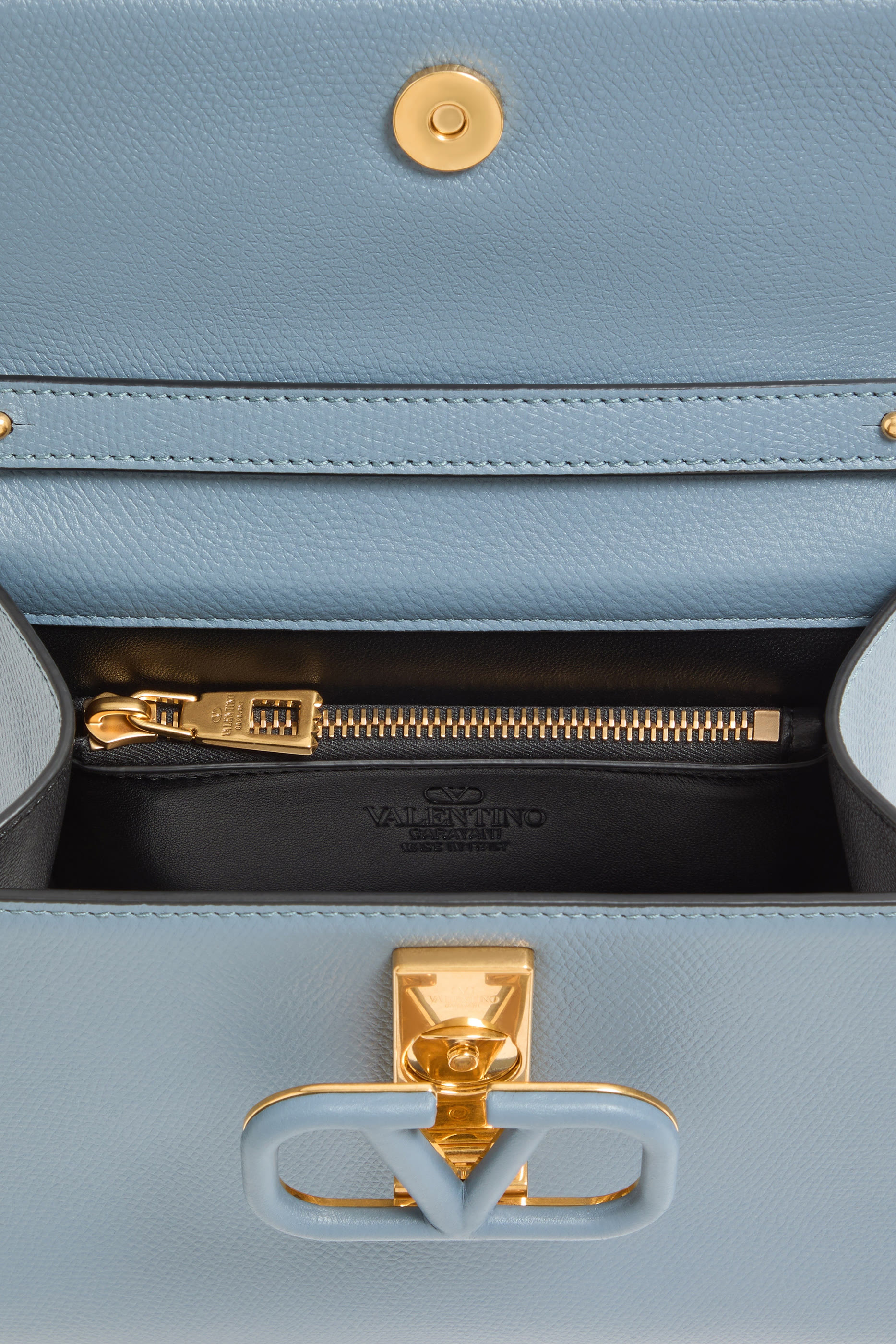 VSling Grainy Calfskin Leather Handbag