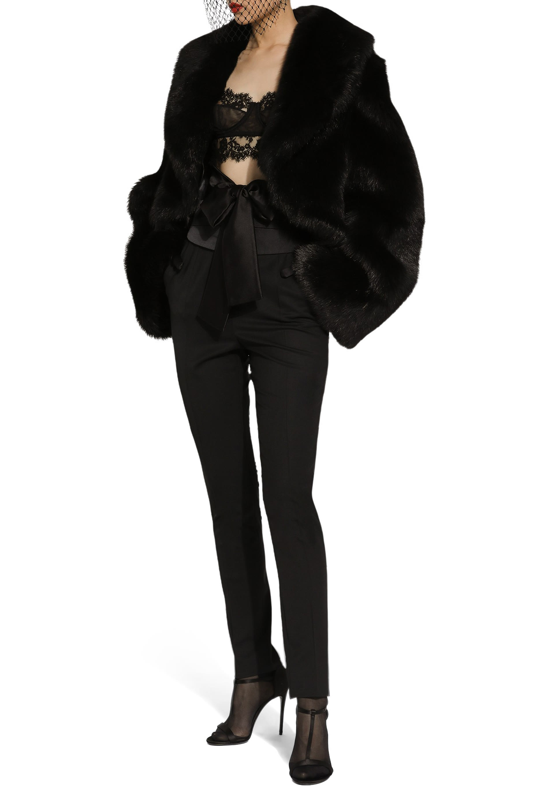 Short Lambskin Jacket with Belt