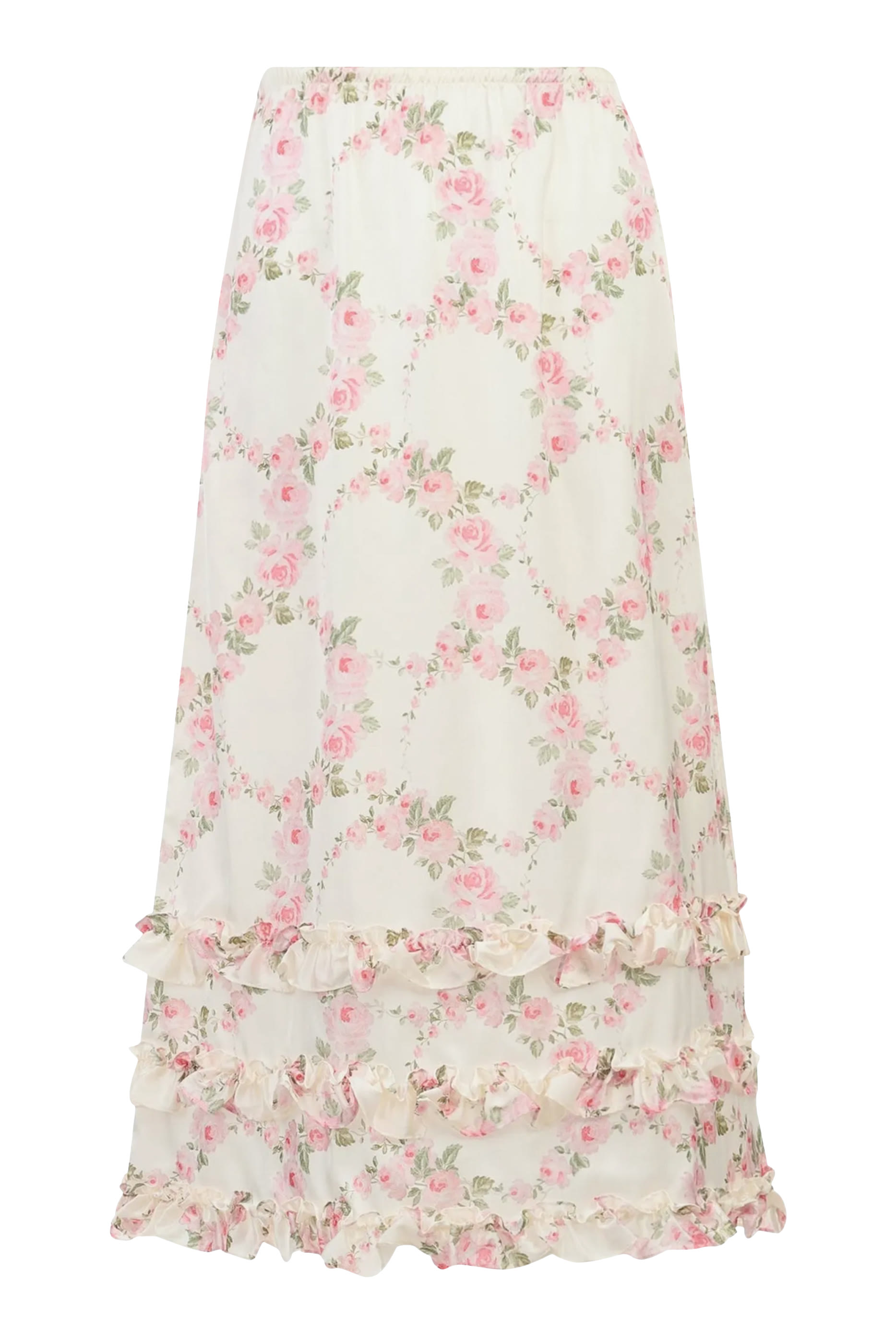  Ruffle Frill Hem Easy Skirt 