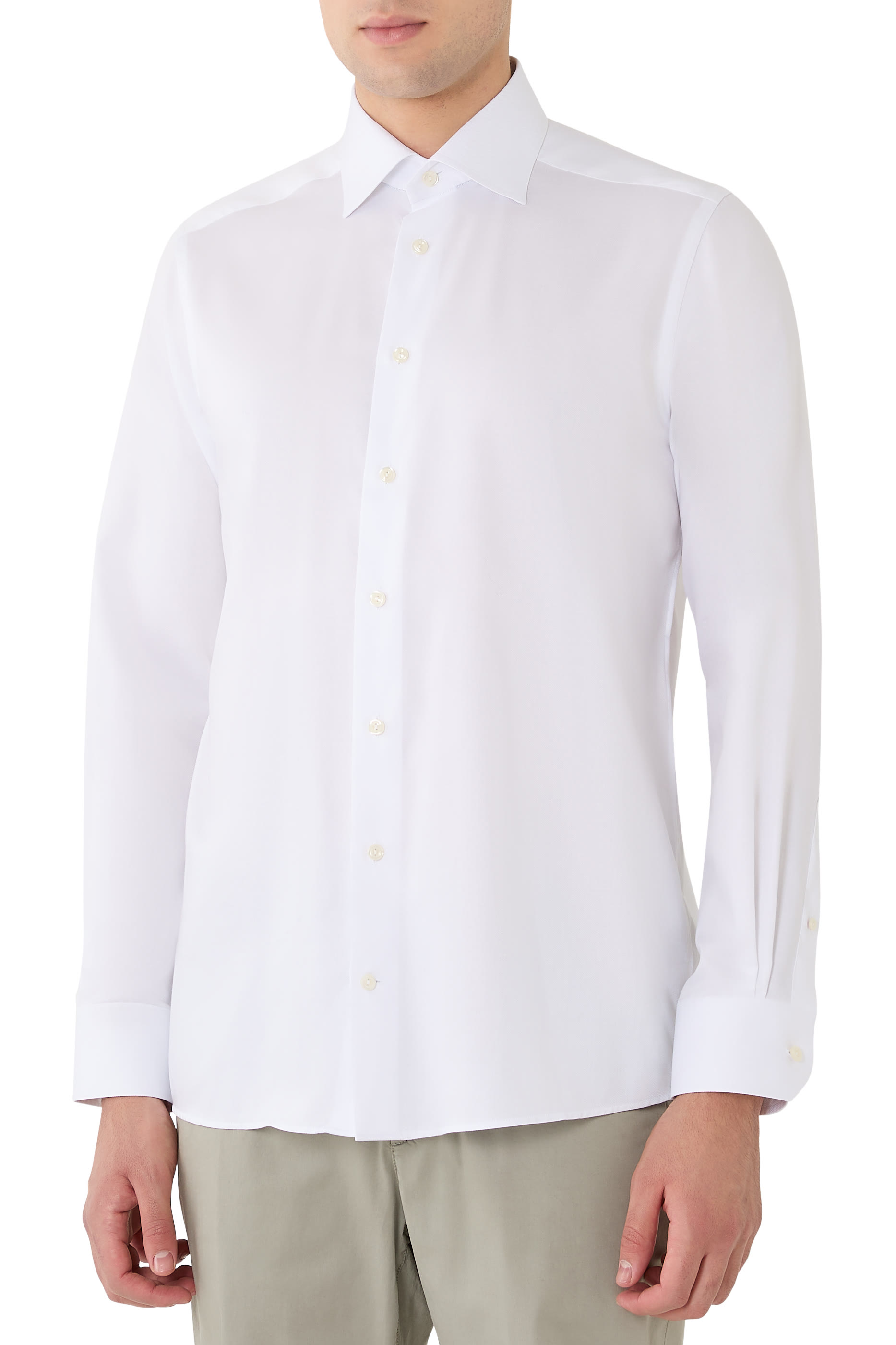 Geometric Print Signature Twill Shirt 