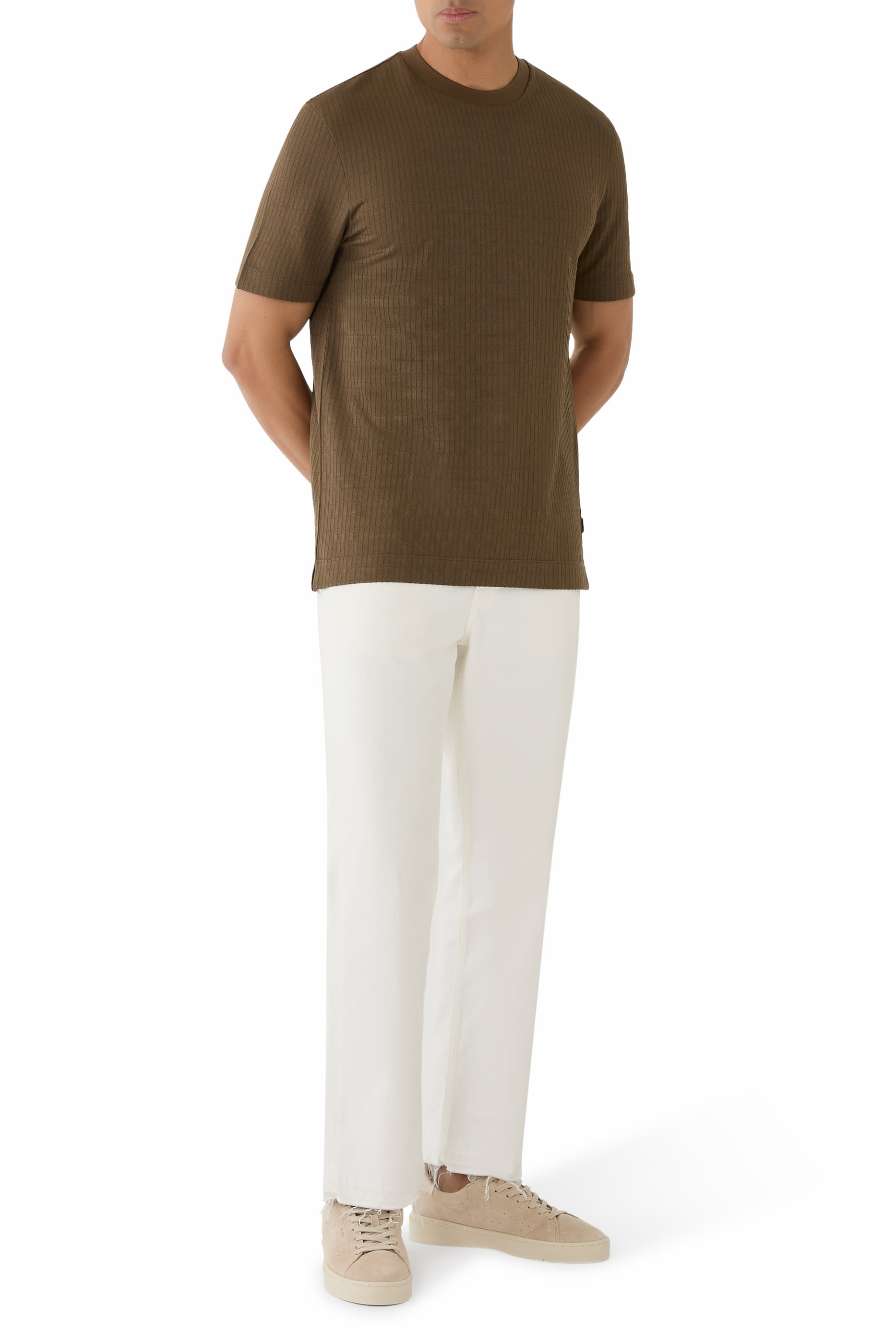 Geometric Jacquard T-Shirt