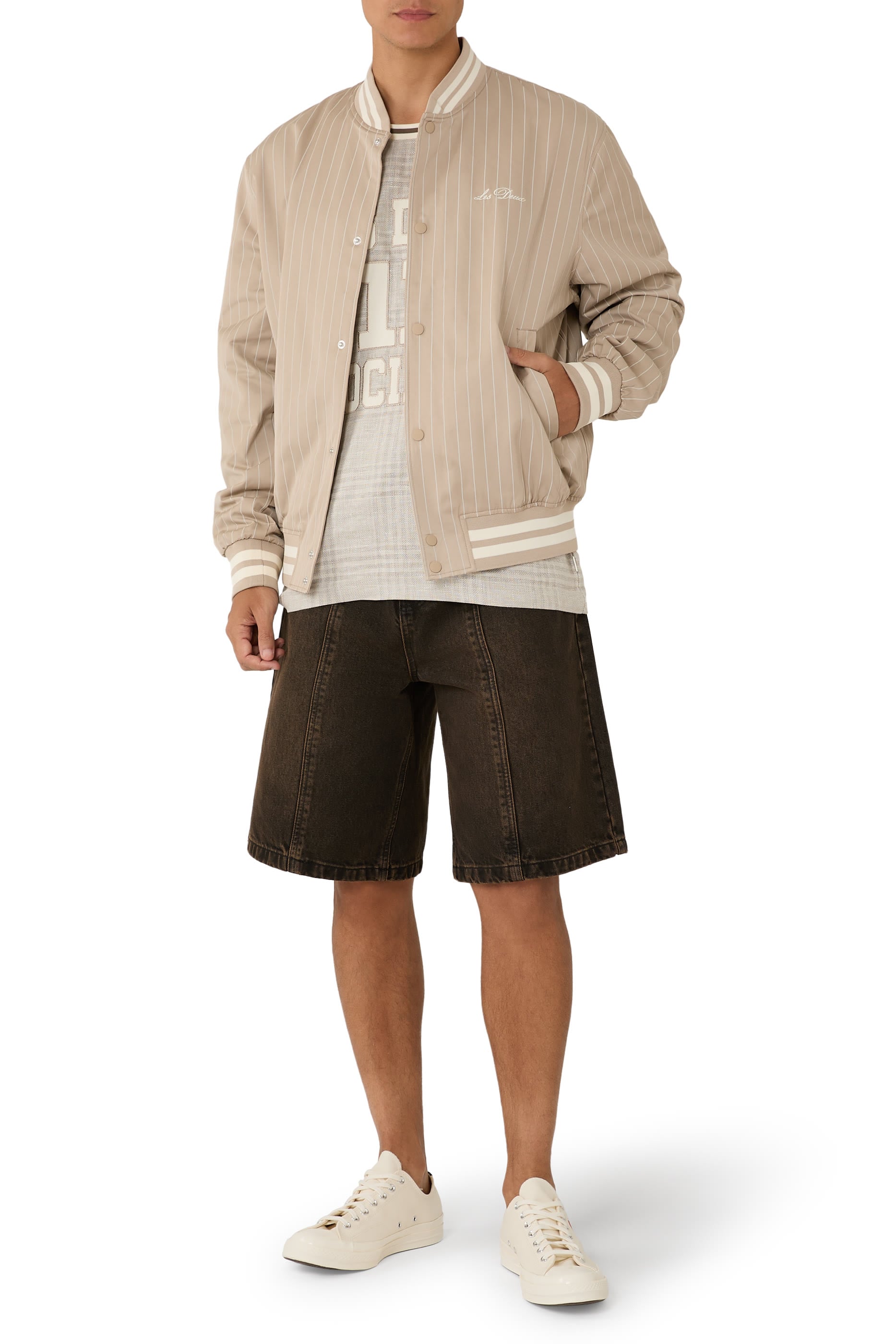 Varsity Tech Pinstripe Jacket