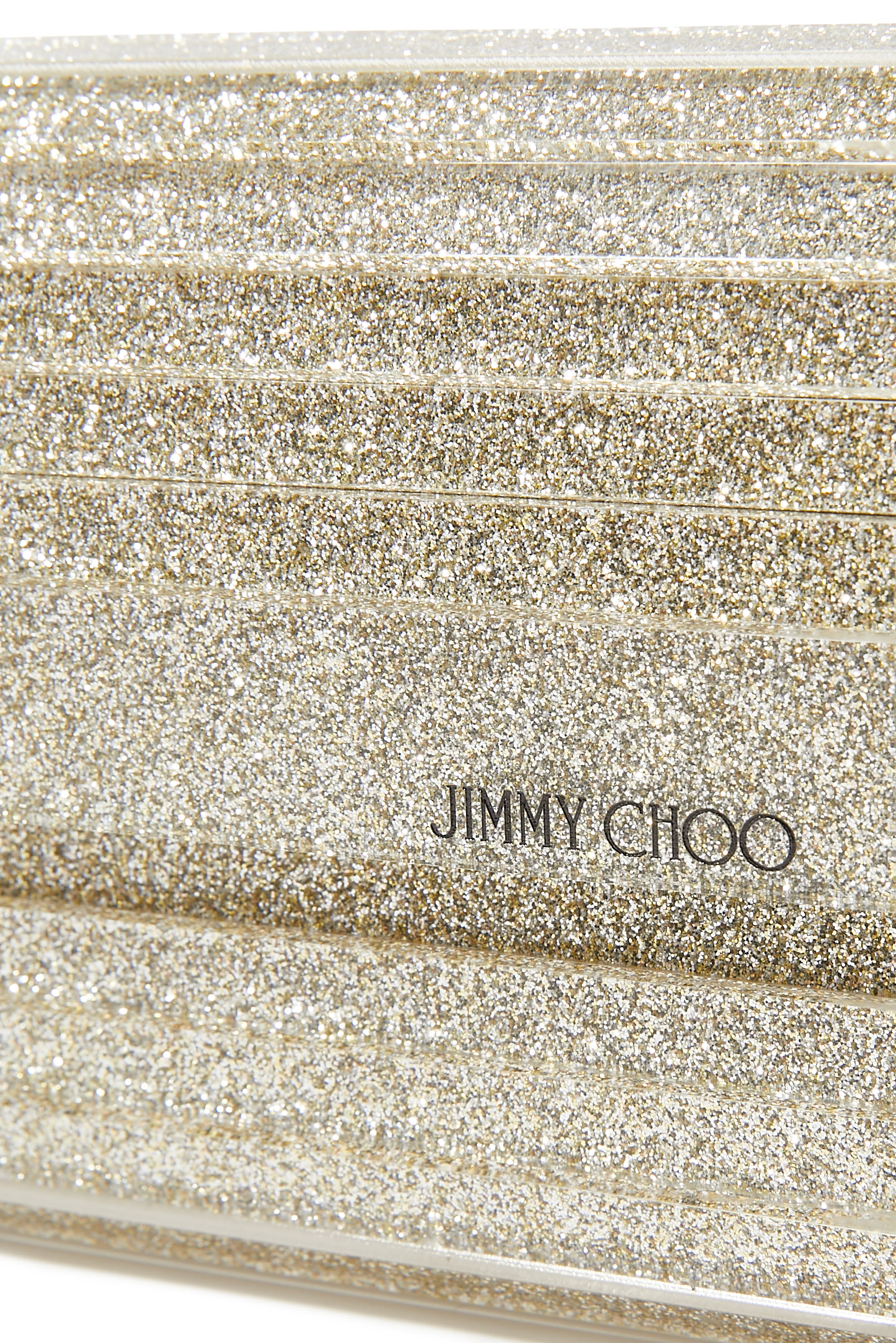 Sweetie Champagne Coarse Glitter Clutch