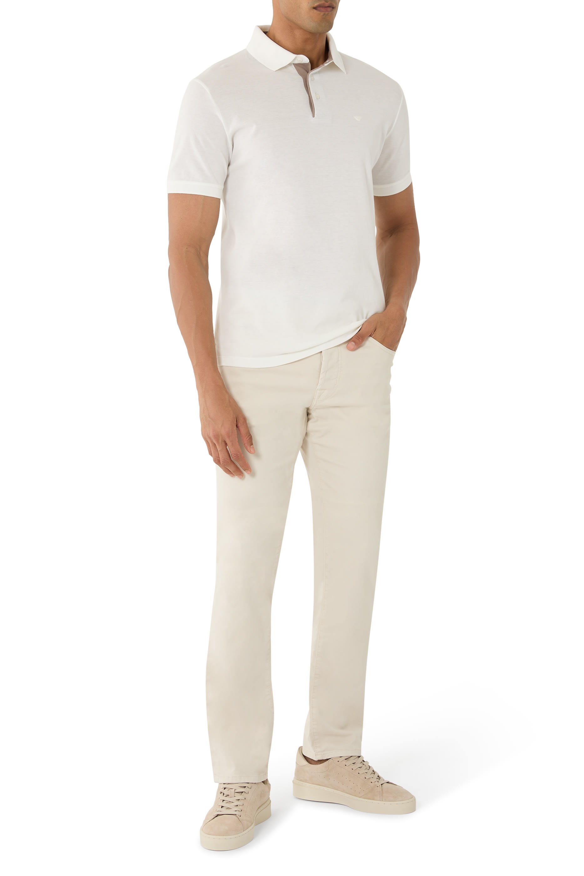 Micro Eagle Stretch Piqué Polo Shirt