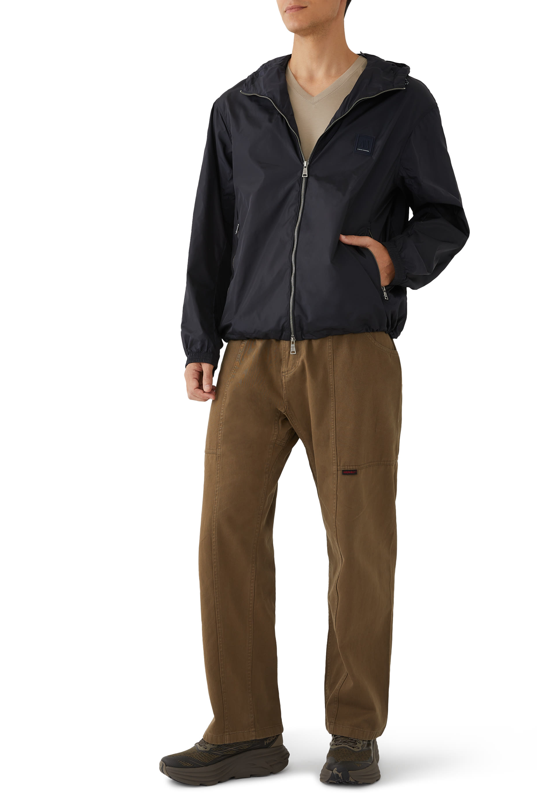 Logo Hooded Blouson Jacket