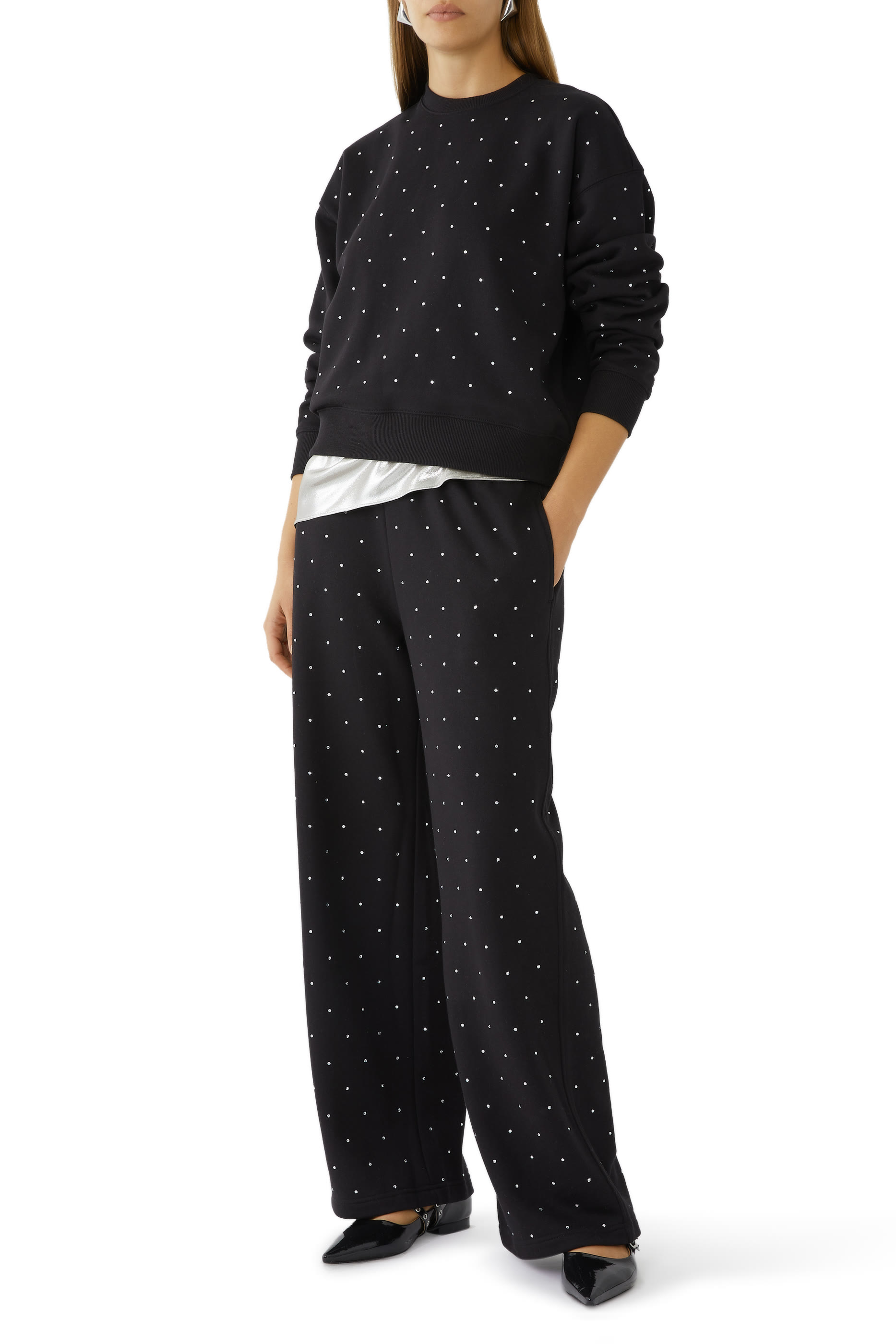 Crystal Wide Leg Sweatpants