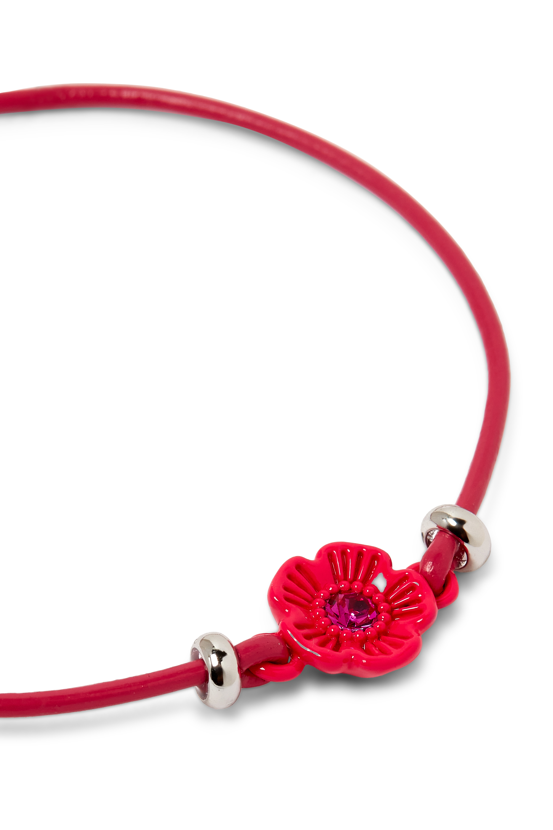 Signature Tea Rose Leather Slider Bracelet