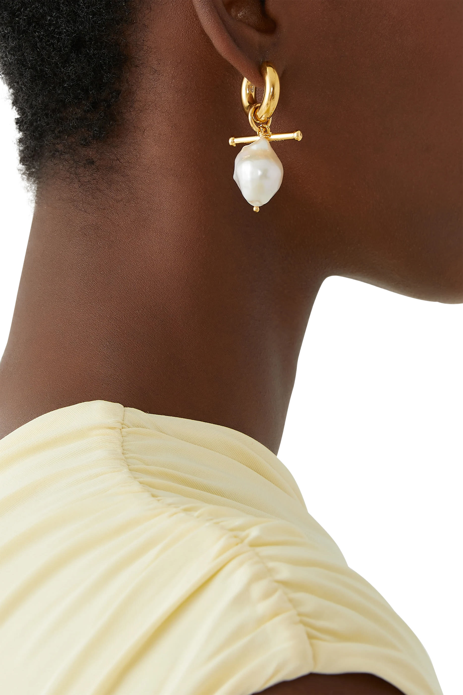 Heart and Pearl Earrings, 24k Gold Plated Brass, Freshwater Pearls & Crystals