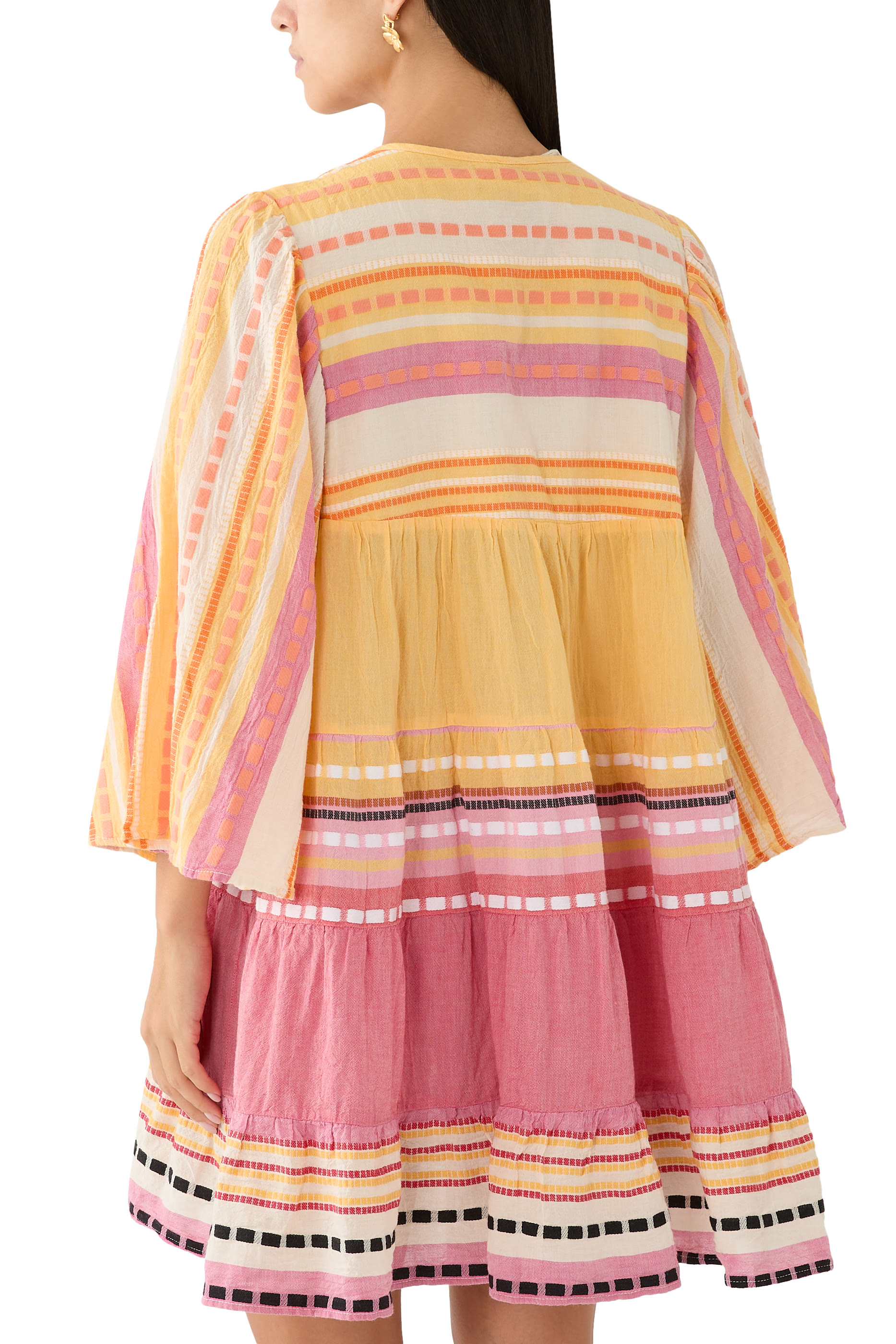 Zakar Striped Long Sleeve Mini Dress