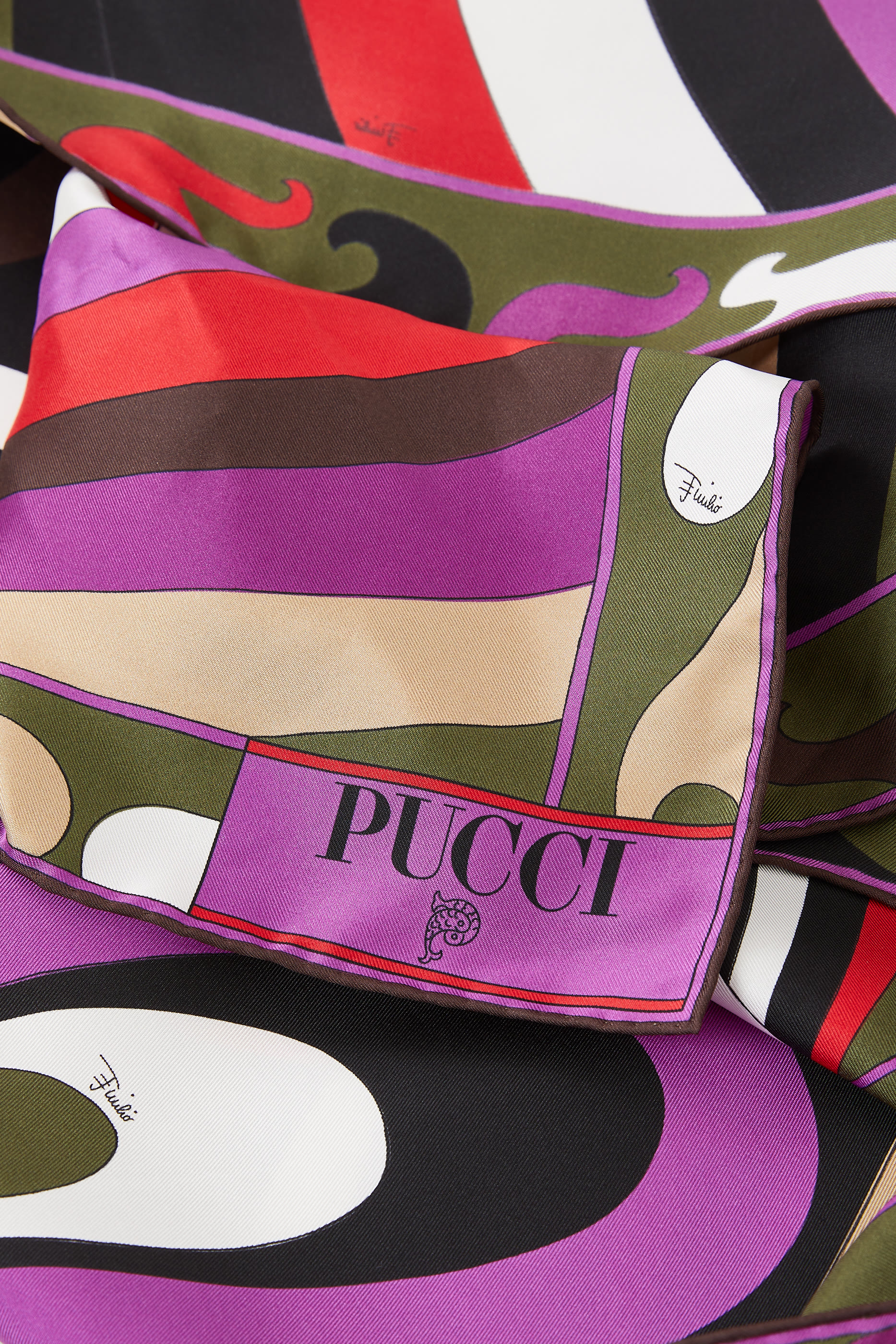 Iride & Marmo Print Silk Scarf