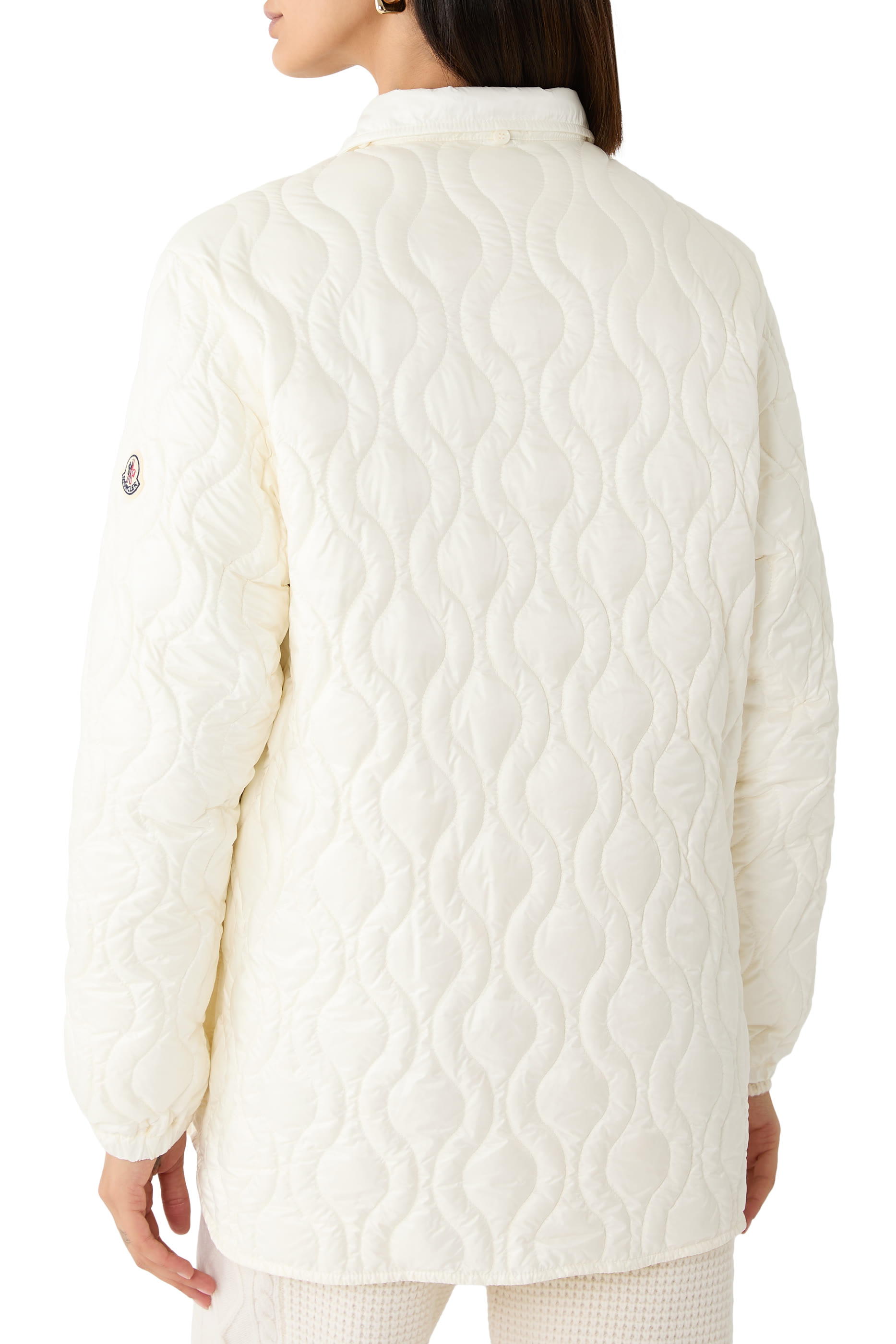 Balette Geometric Quilted Mid-Length Down Jacket 
