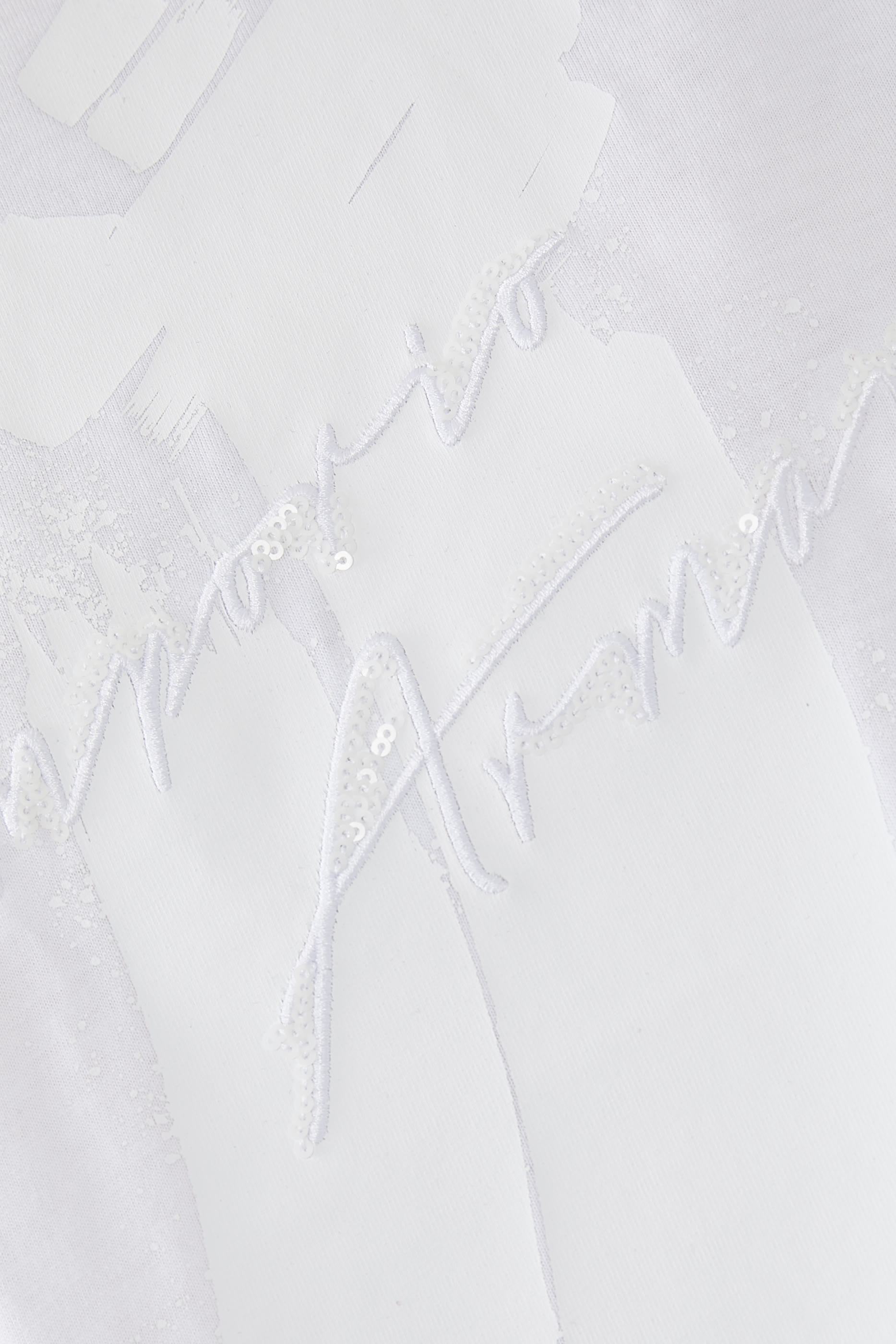 ASV Organic Jersey T-Shirt with Sequin Logo Print and Embroidery