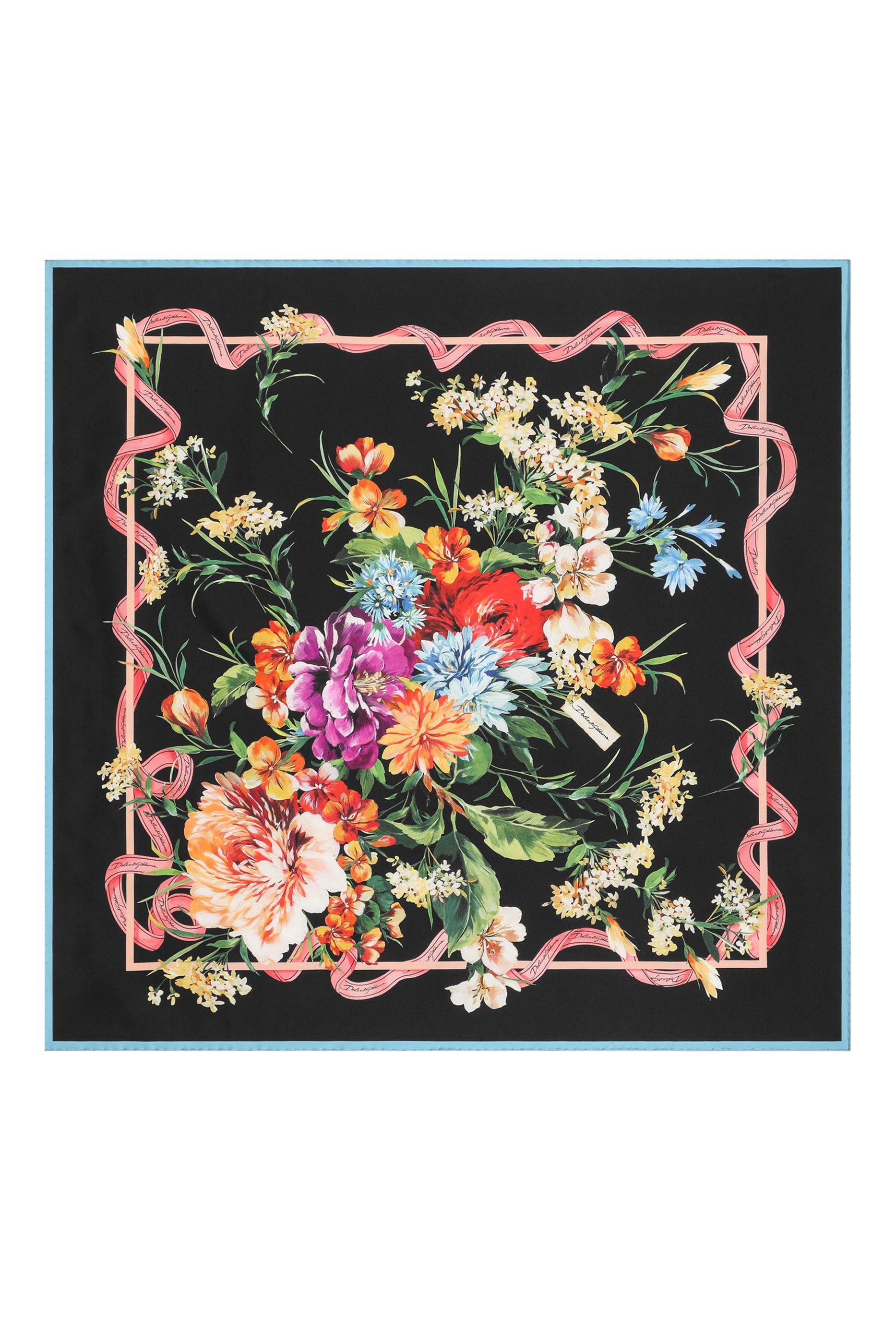 Floral Silk Twill Foulard