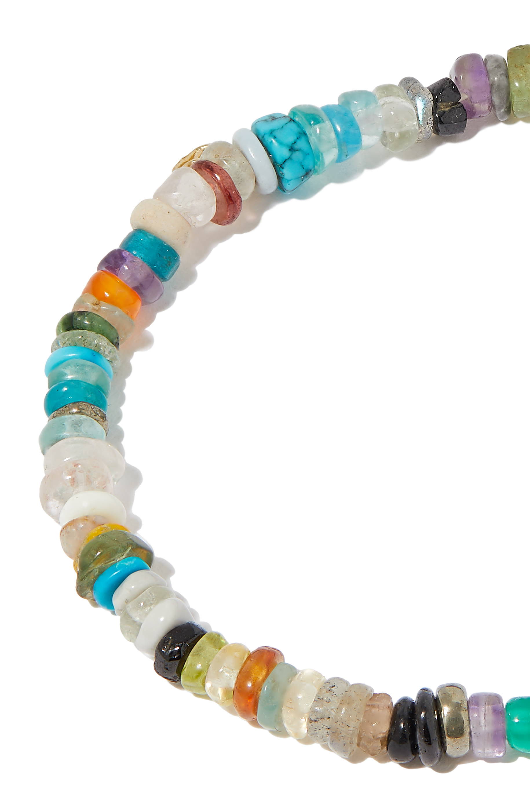 Kids Evil Eye Charm Beaded Bracelet, 14k Yellow Gold & Enamel & Diamonds