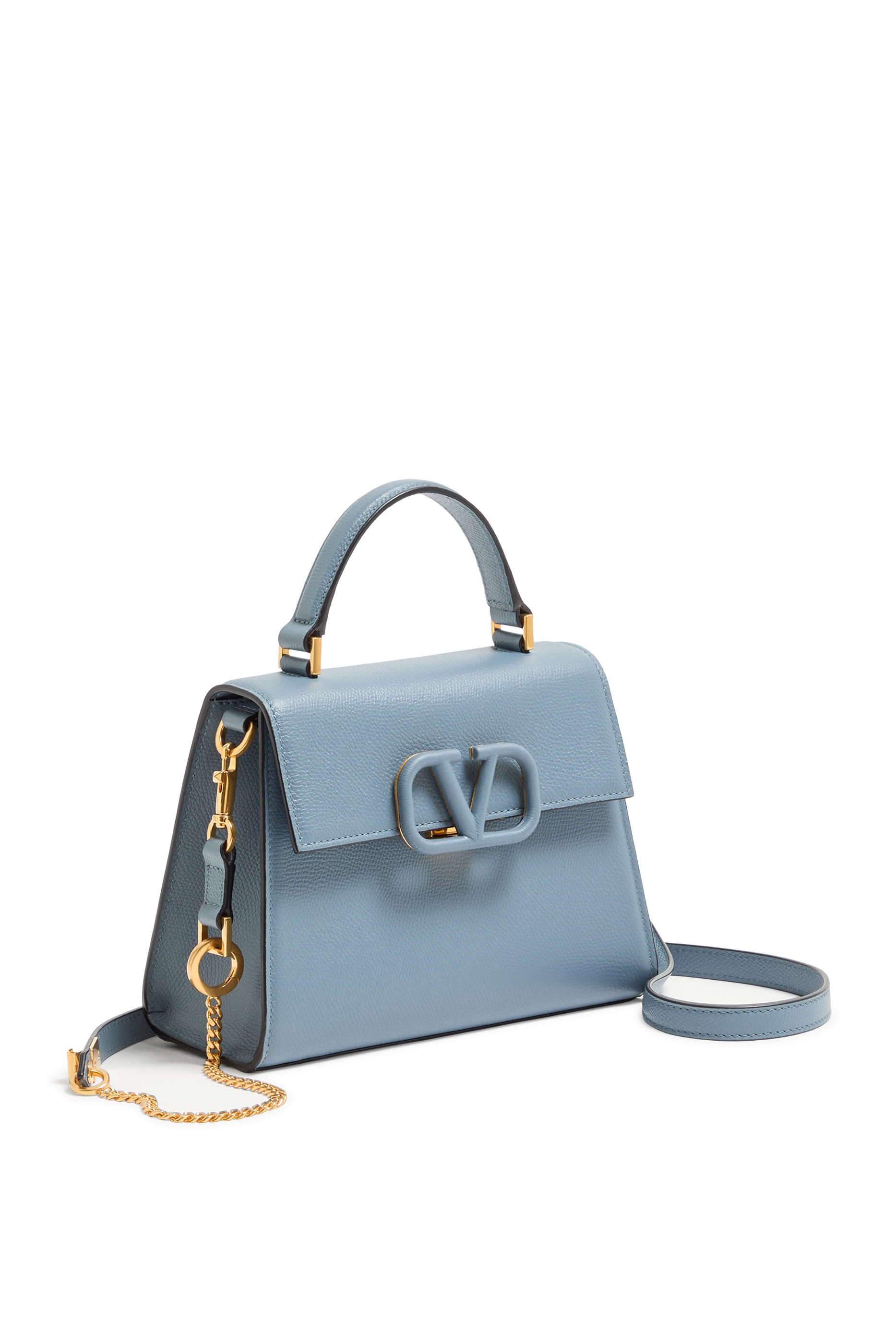 VSling Grainy Calfskin Leather Handbag