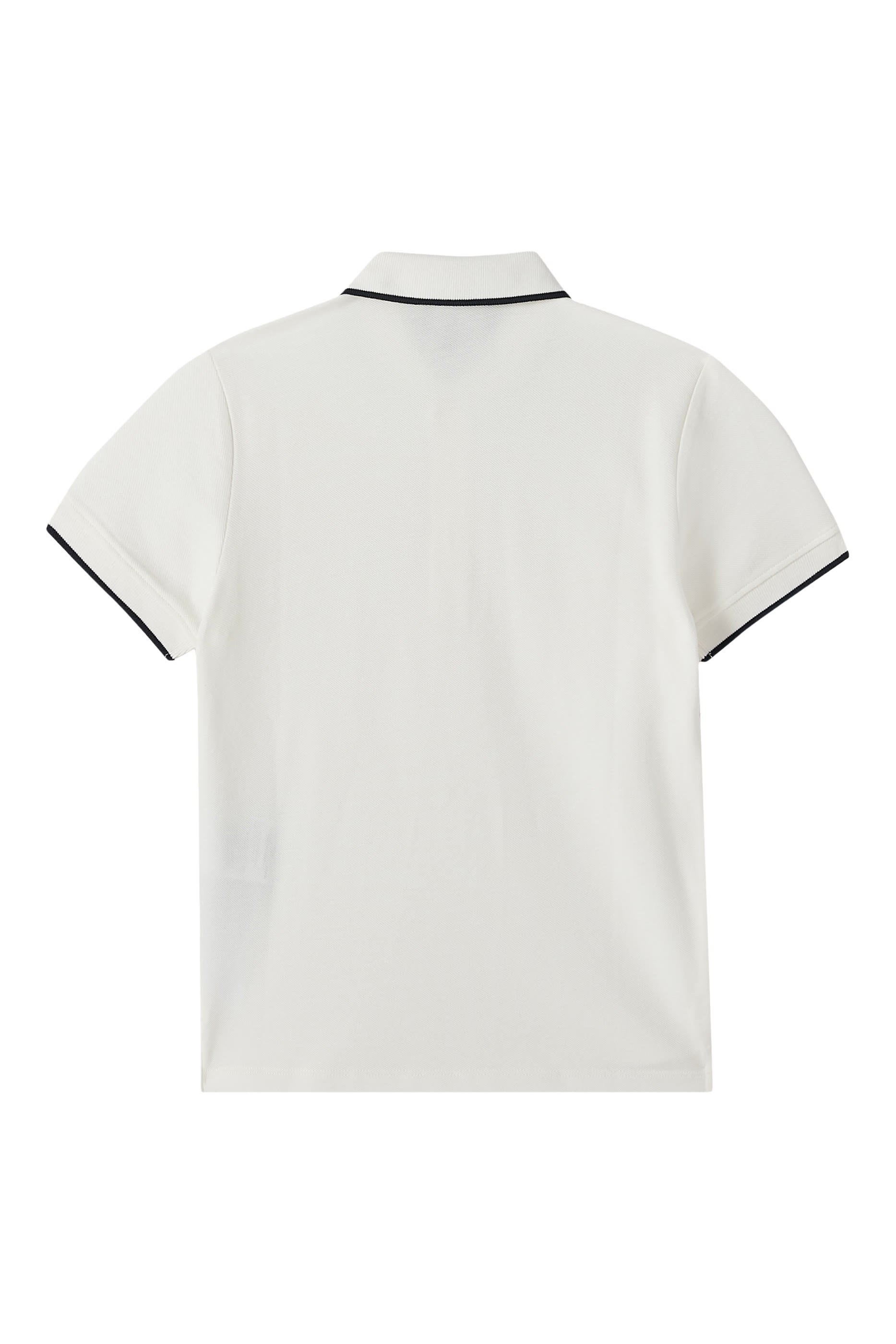 Kids Short-Sleeved Polo with Eagle Logo on Collar