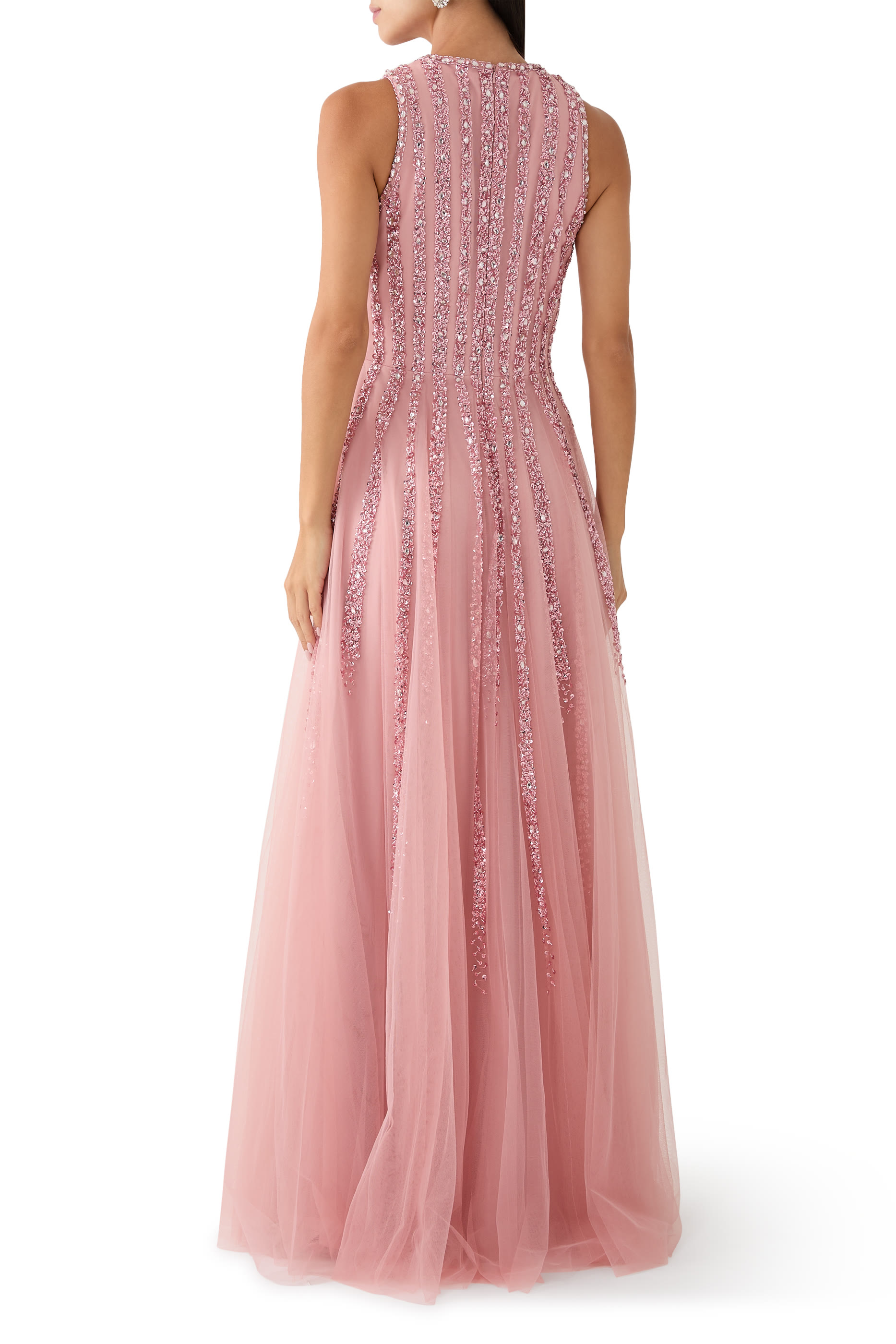 Sleeveless Embellished Gown