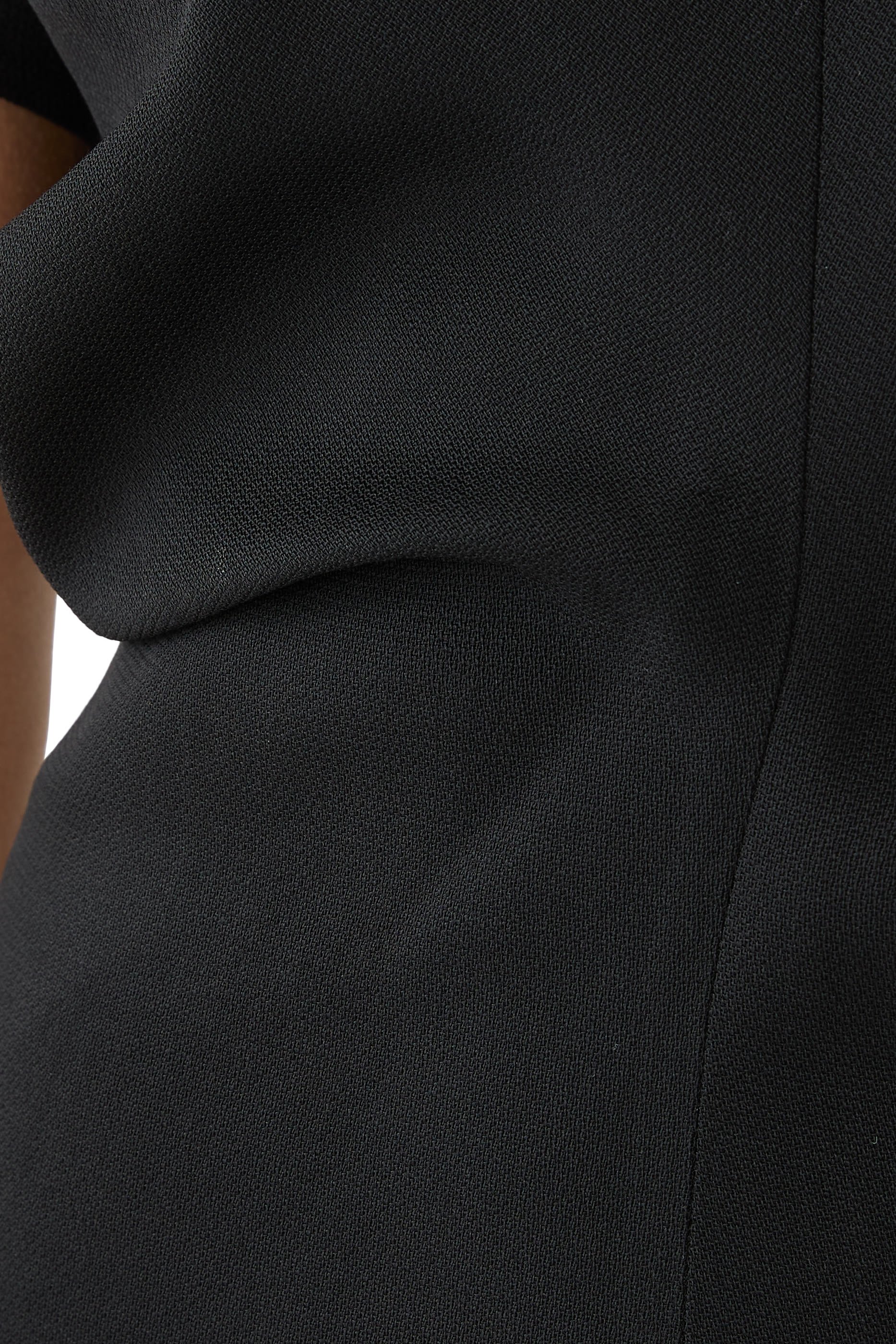 Slouch Waist Wool Dress