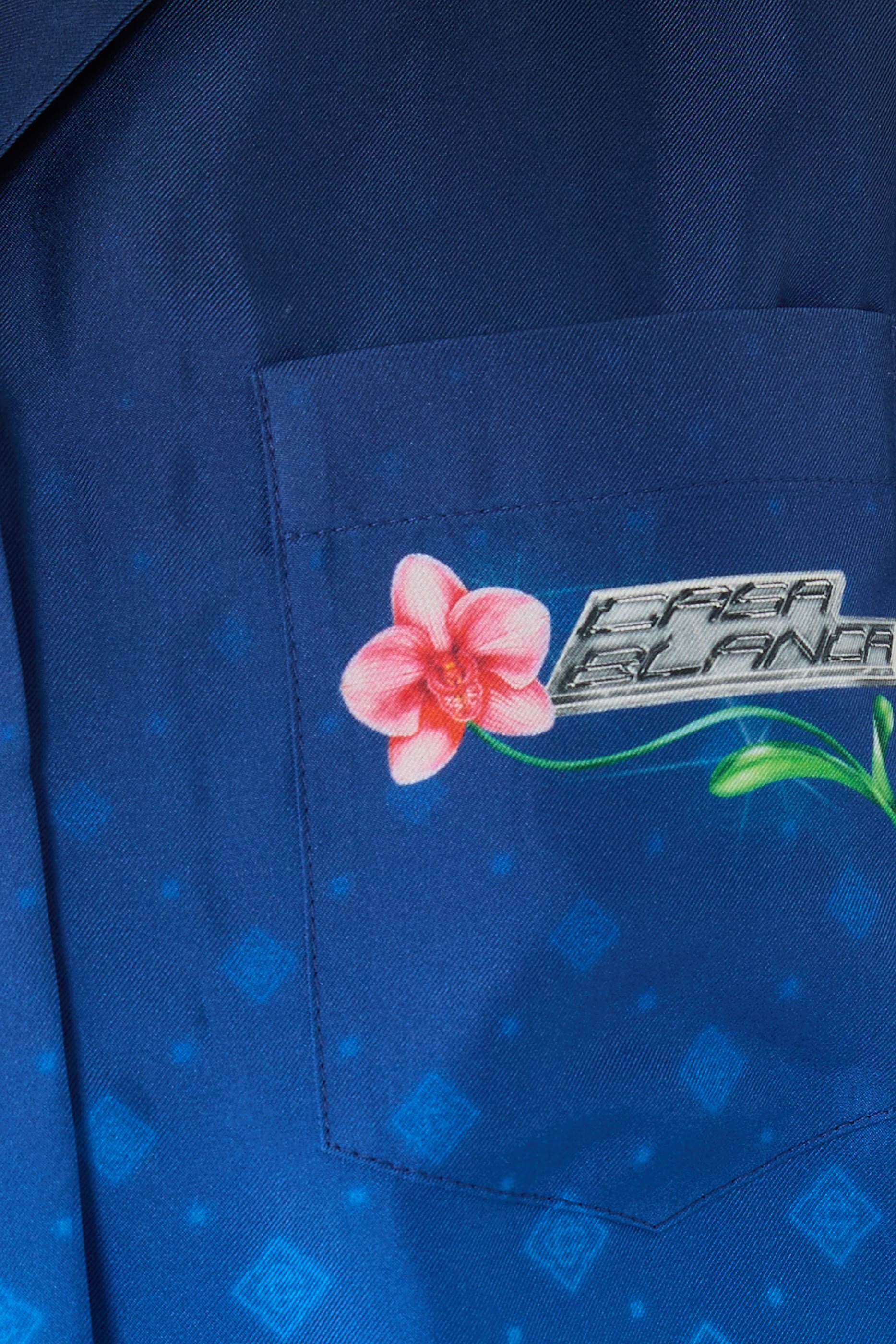 Orchid Monogram Silk Shirt 