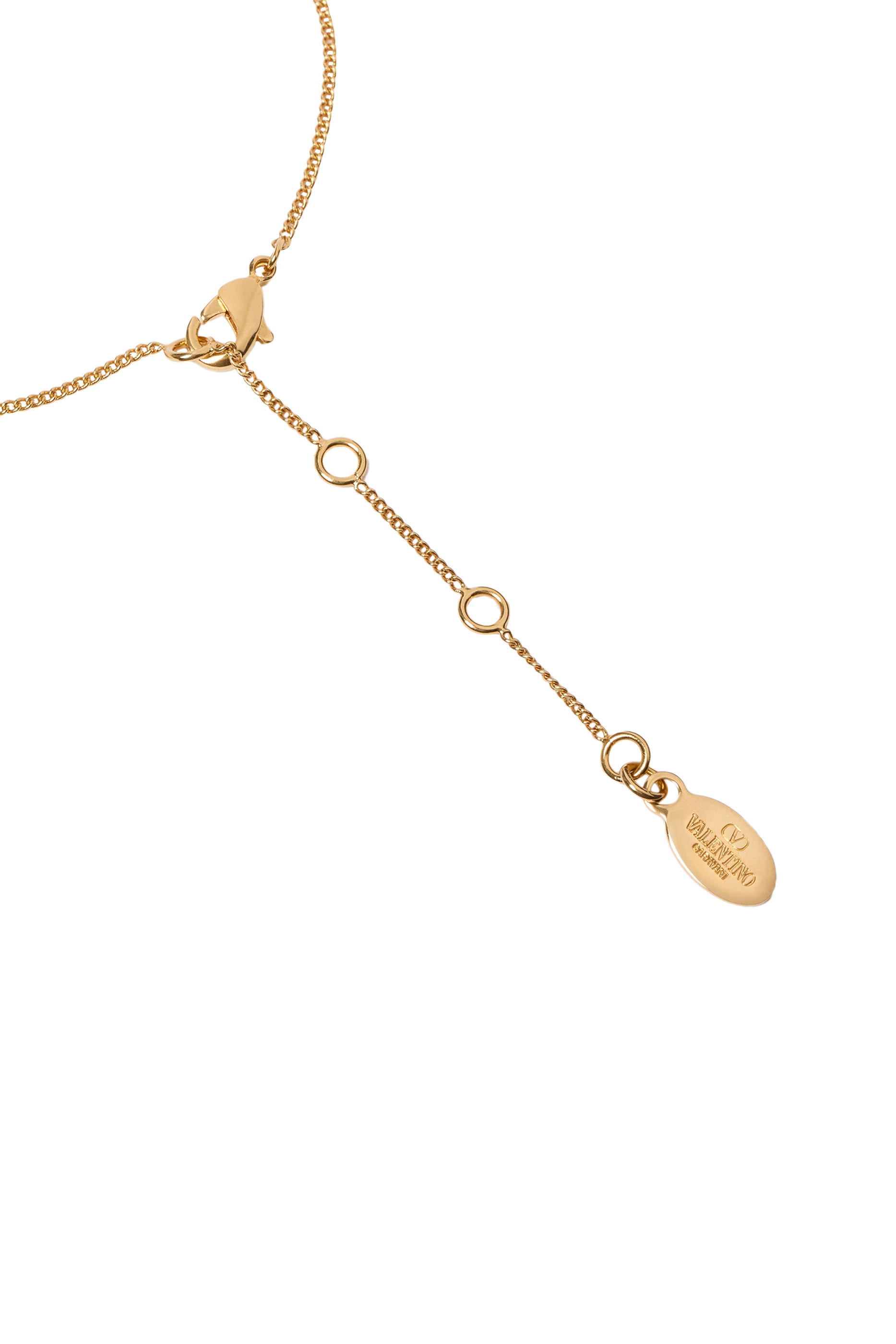 VLogo Signature Metal Bracelet, Brass & Pearl, Resin