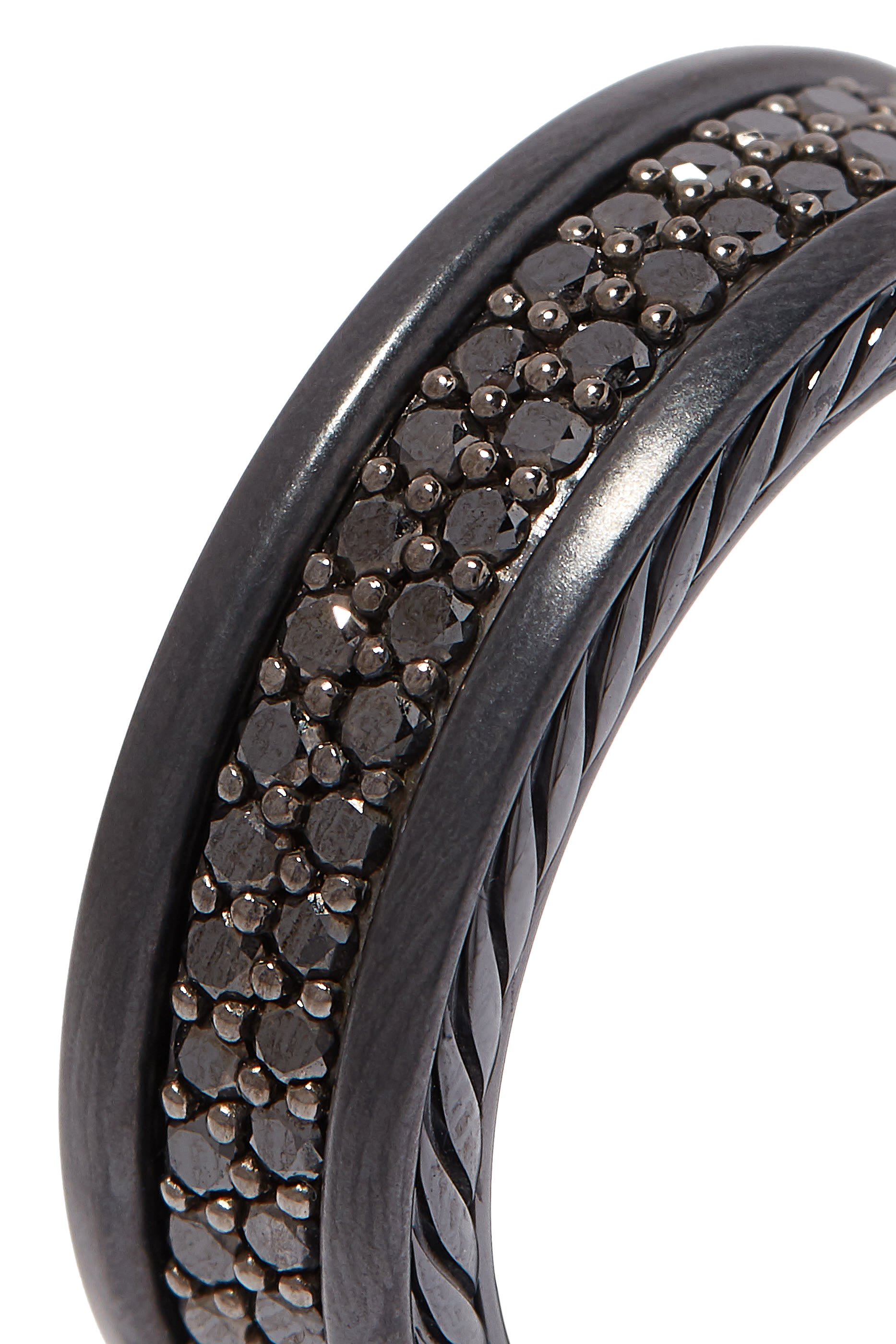 Streamline&reg; Black Diamond Two Row Band Ring