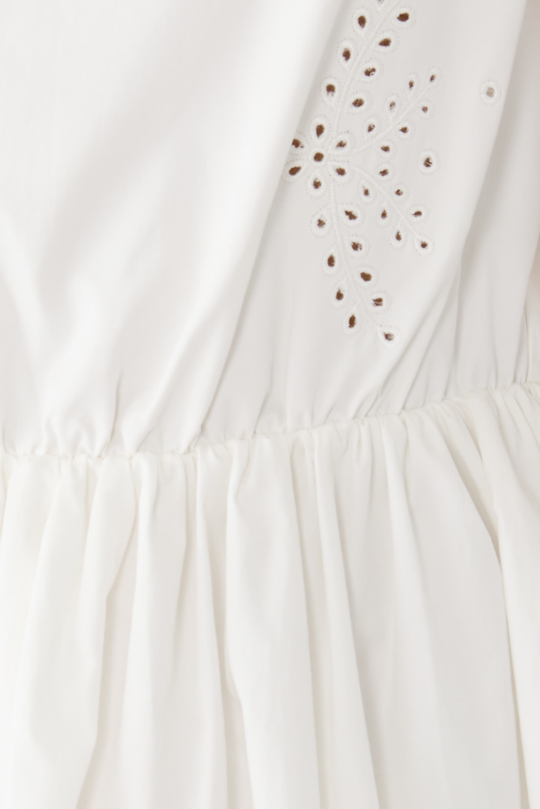 Cotton Embroidered Mini Dress