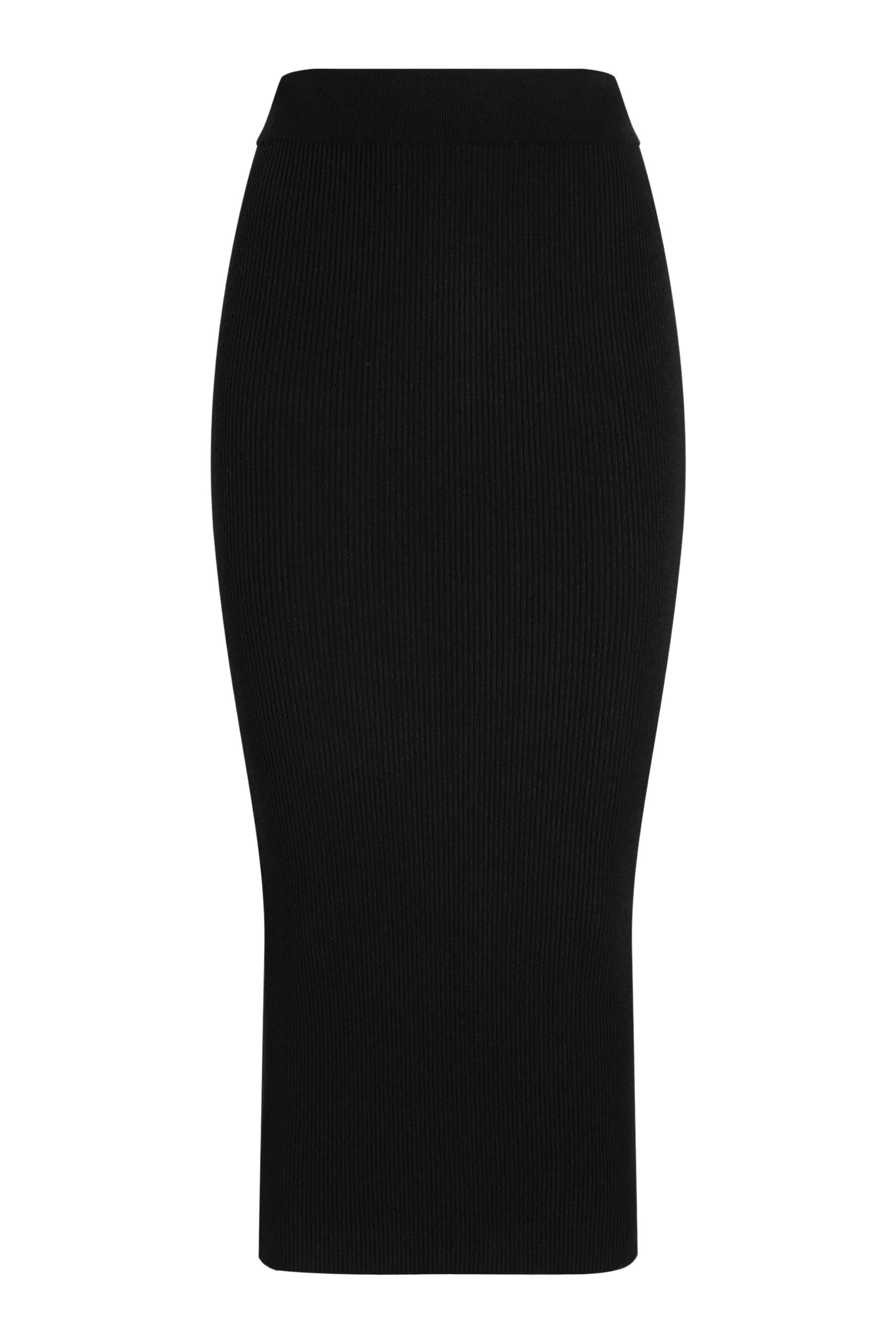 Ribbed Midi Skirt