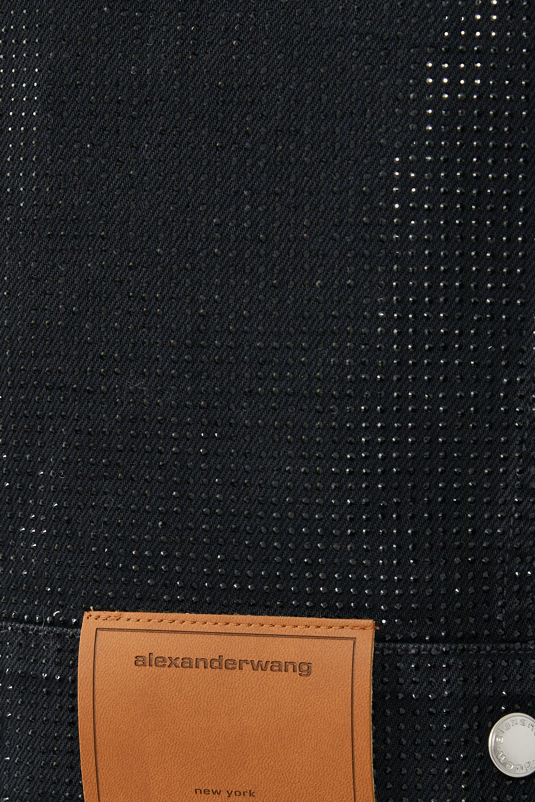 Shrunken Trucker Jacket in Crystal Hotfix Denim