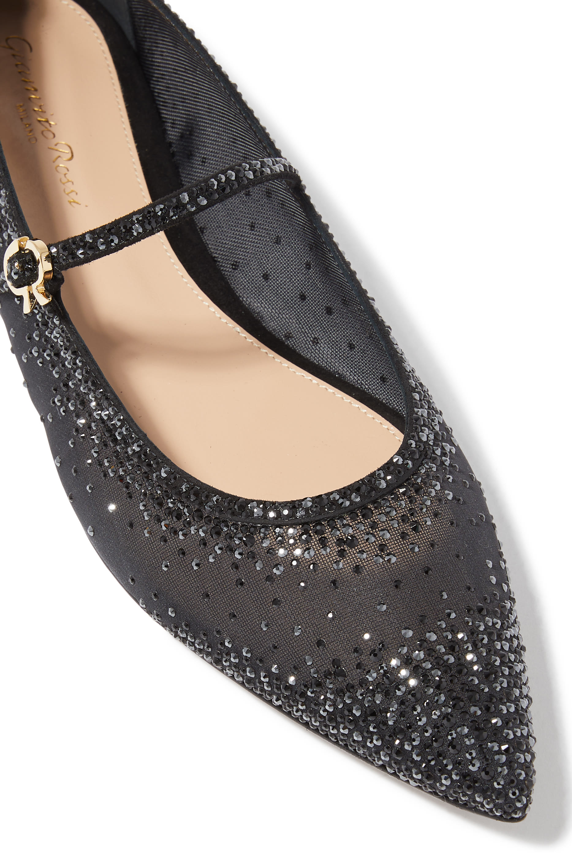 Rania Suede Organza Ballerinas