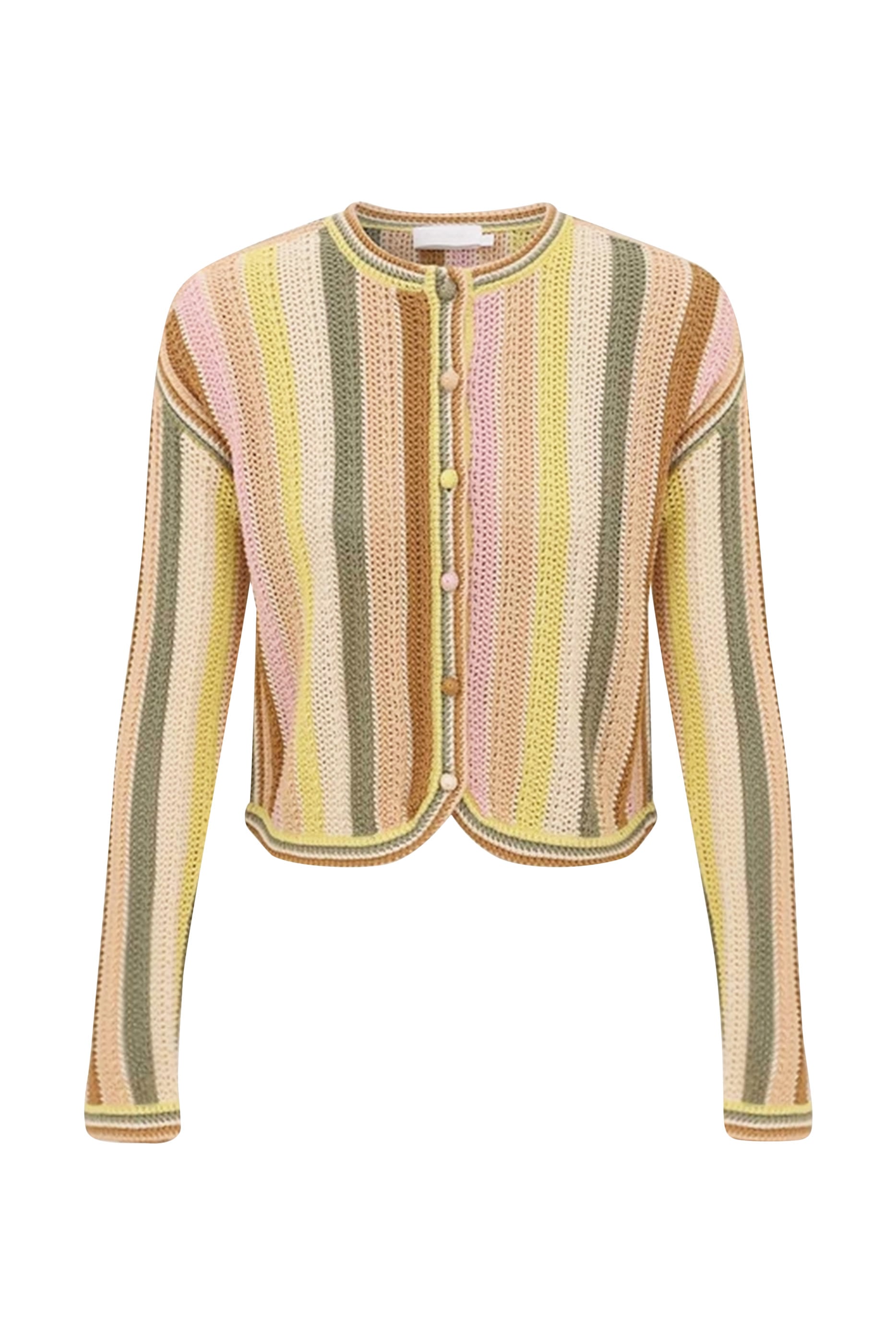  Indra Stripe Crochet Cardigan