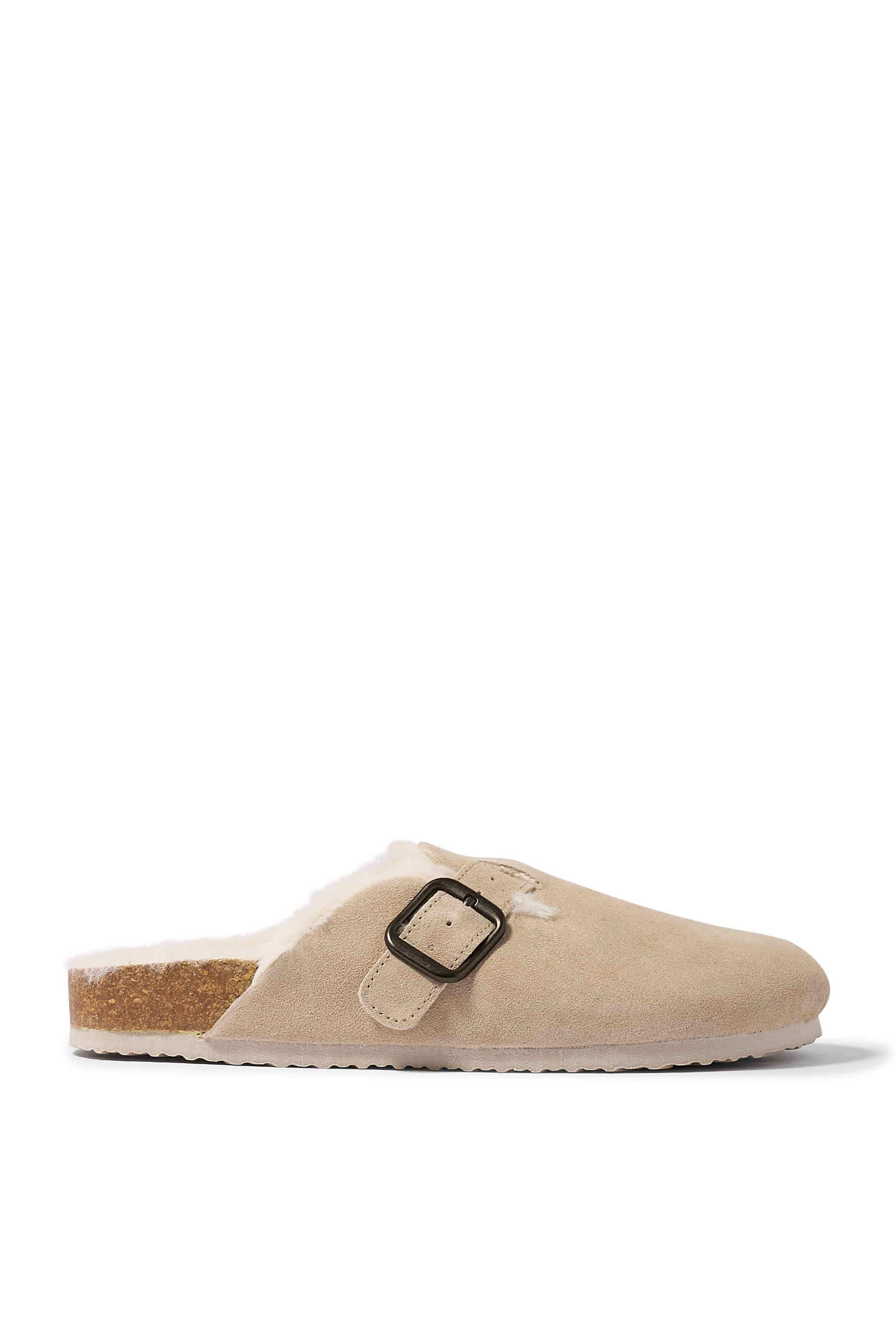  Suede Corkbed Mule Slippers