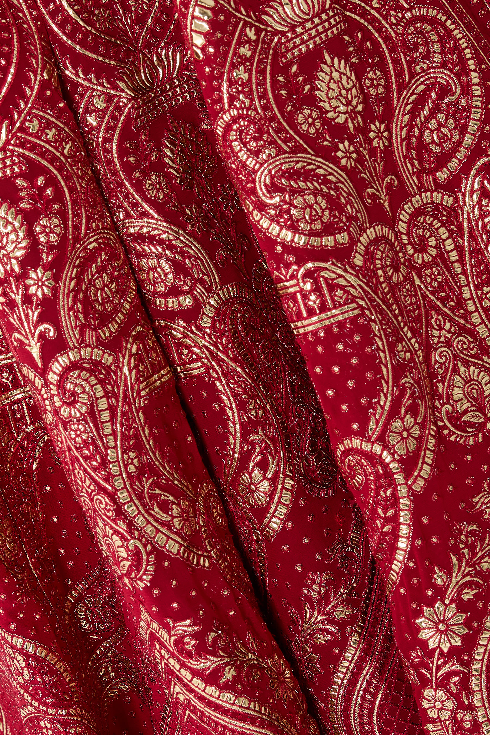 Chrome Lehenga Set with Crystal & Sequin Blouse