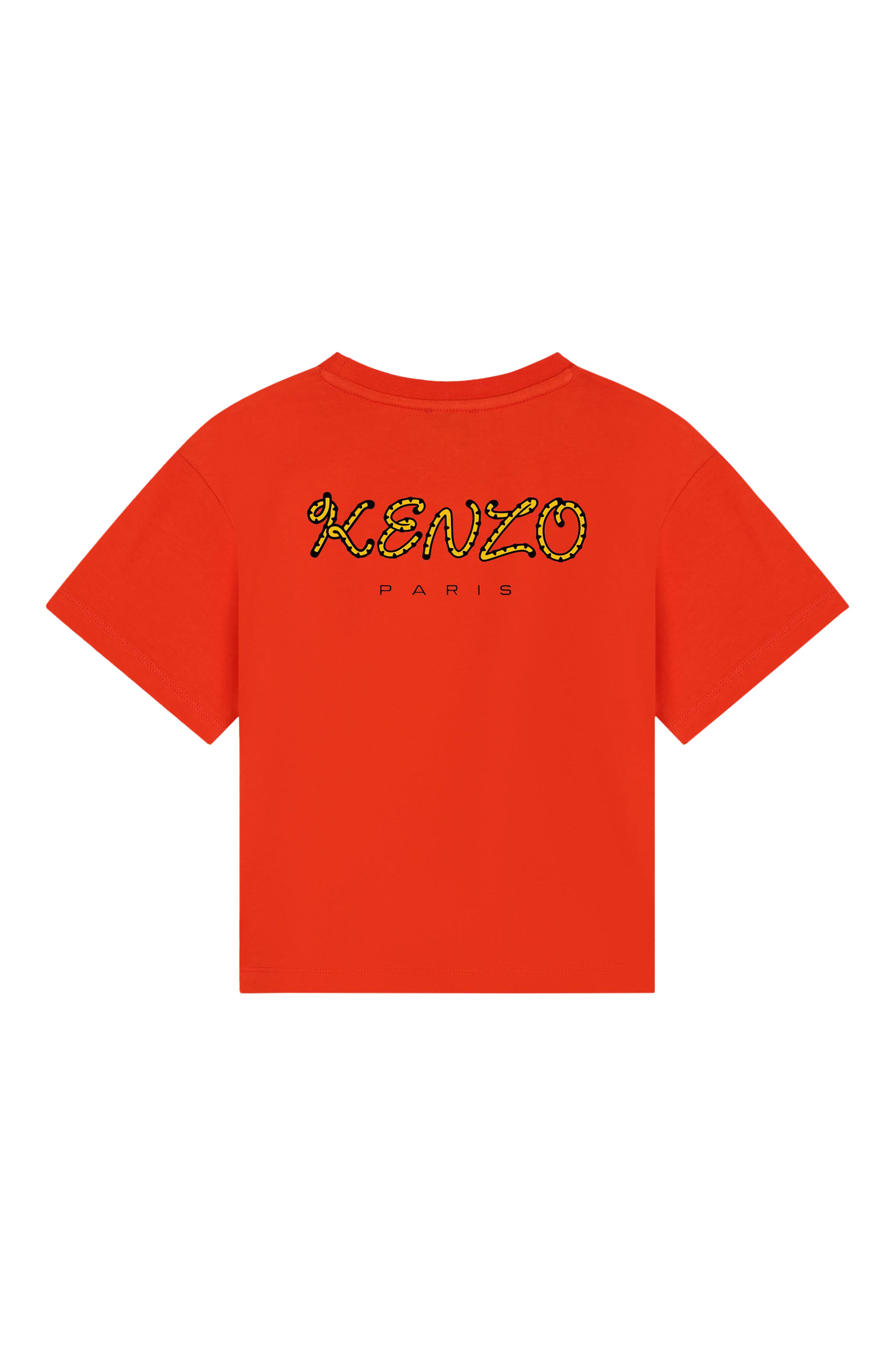 Kids Embroidered Tiger Logo Print T-Shirt