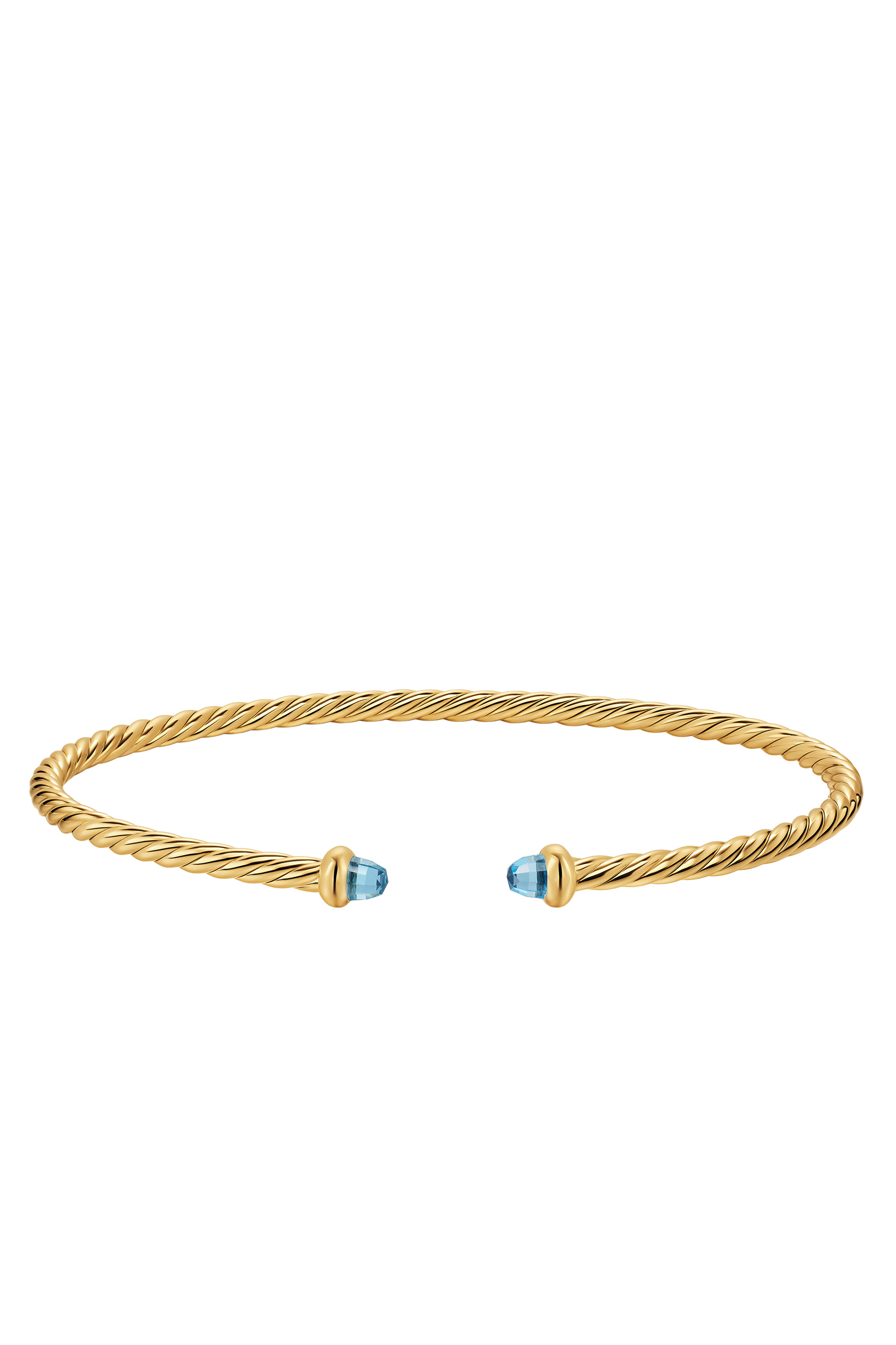 Cablespira&reg; Flex Bracelet, 18k Yellow Gold & Topaz